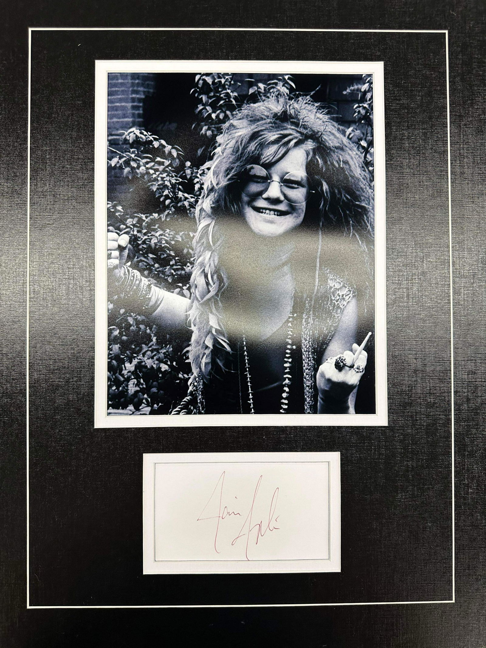 Janis Joplin Autographed Display (1 of 1)