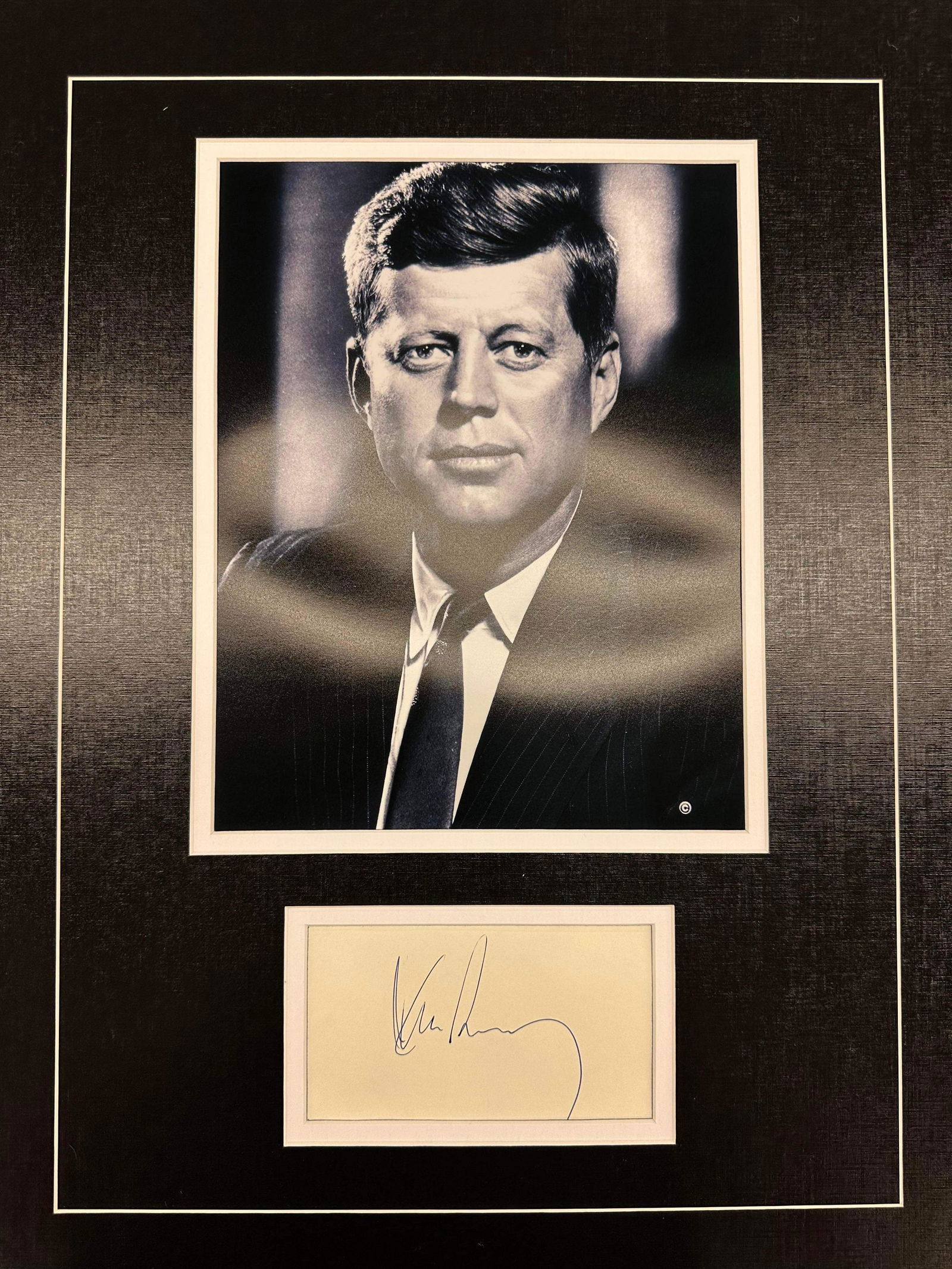 John F. Kennedy Autographed Display (1 of 1)
