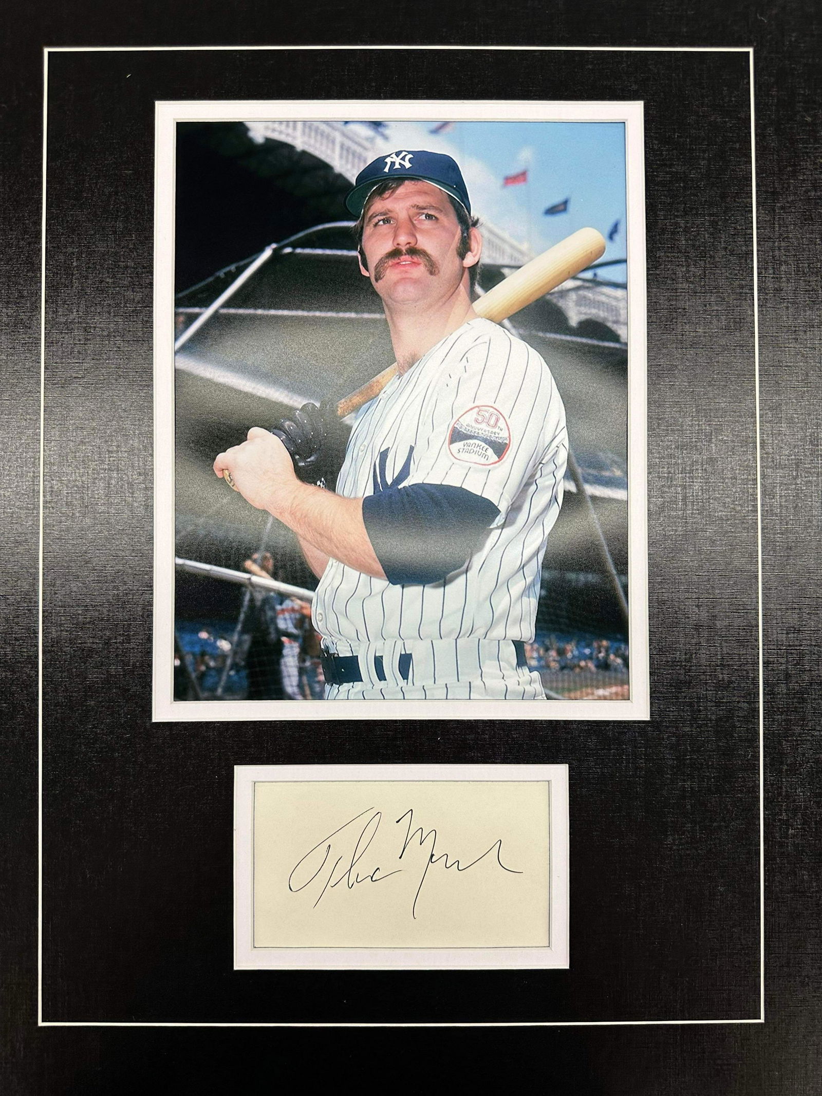 Thurman Munson Autographed Display (1 of 1)