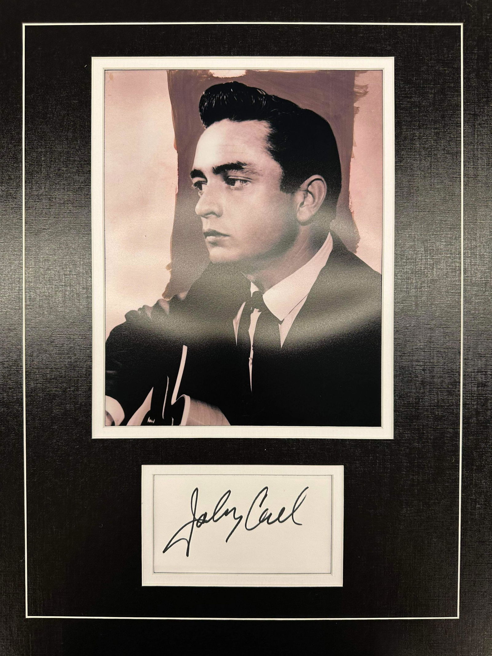 Johnny Cash Autographed Display (1 of 1)