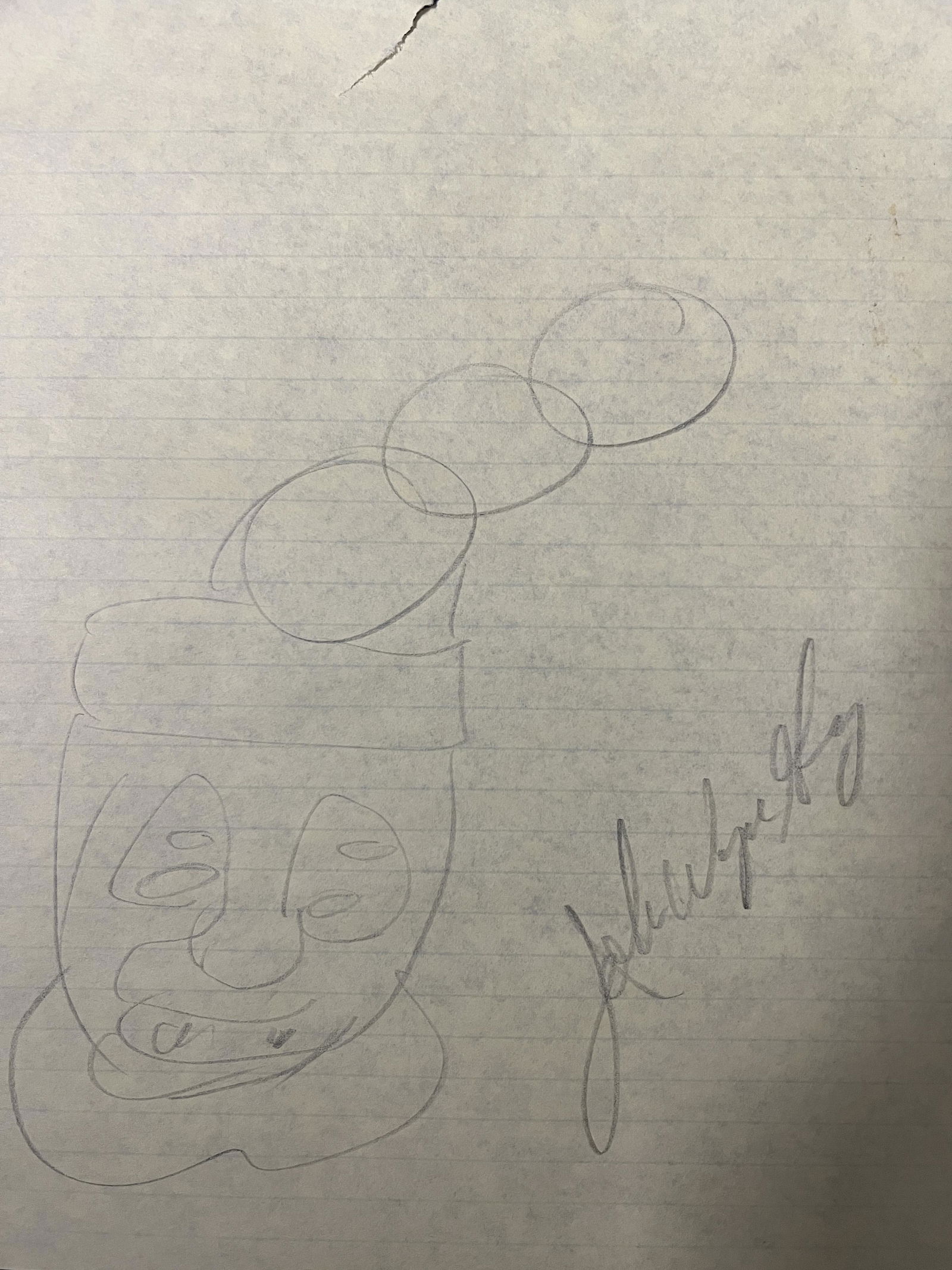 John Wayne Gacy AUTOGRAPHED Pogo Drawn Sketch (1 of 1)
