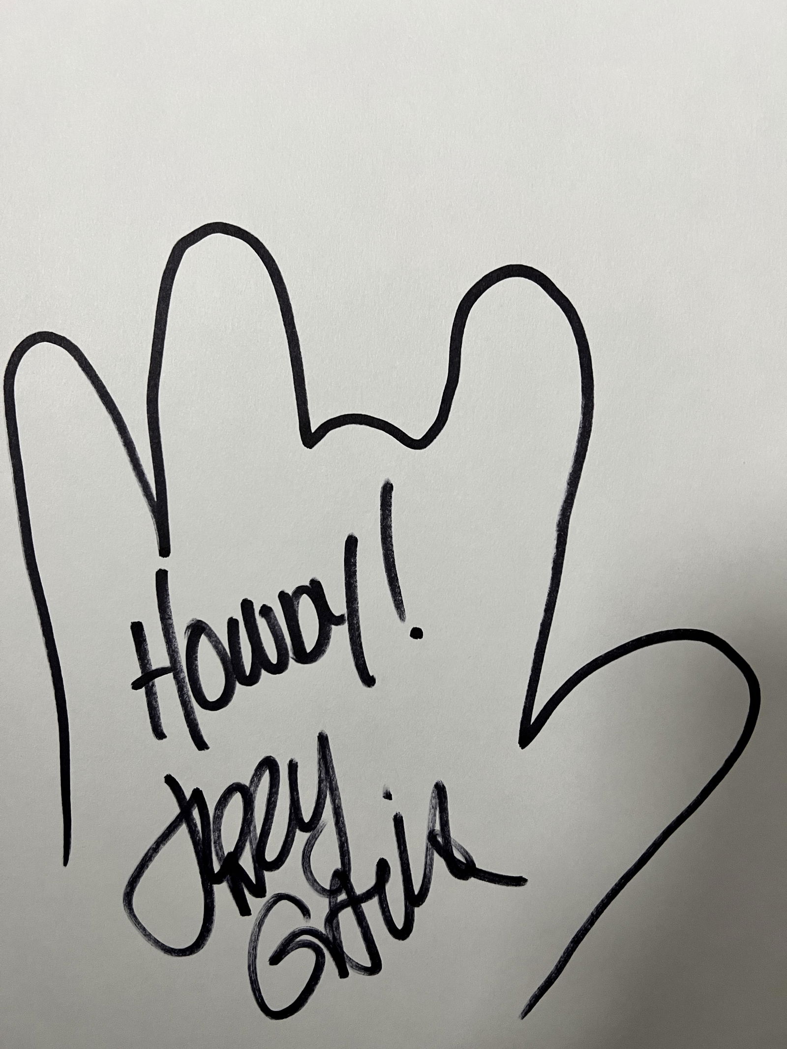 Jerry Garcia Autographed Handprint (1 of 1)