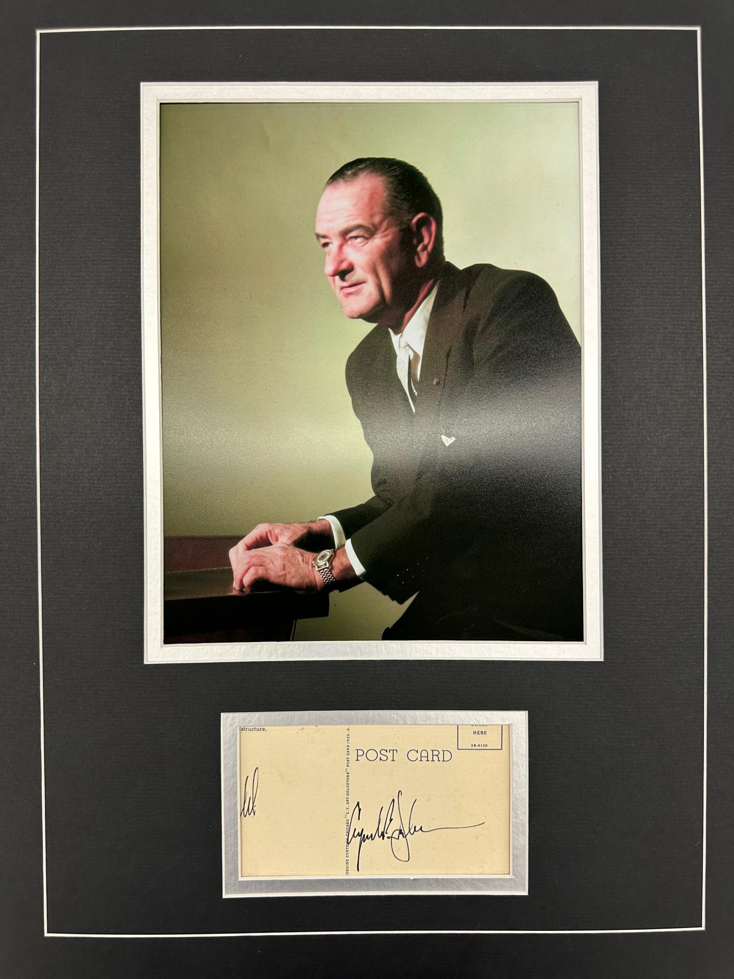 Lyndon B. Johnson Autographed Display (1 of 1)
