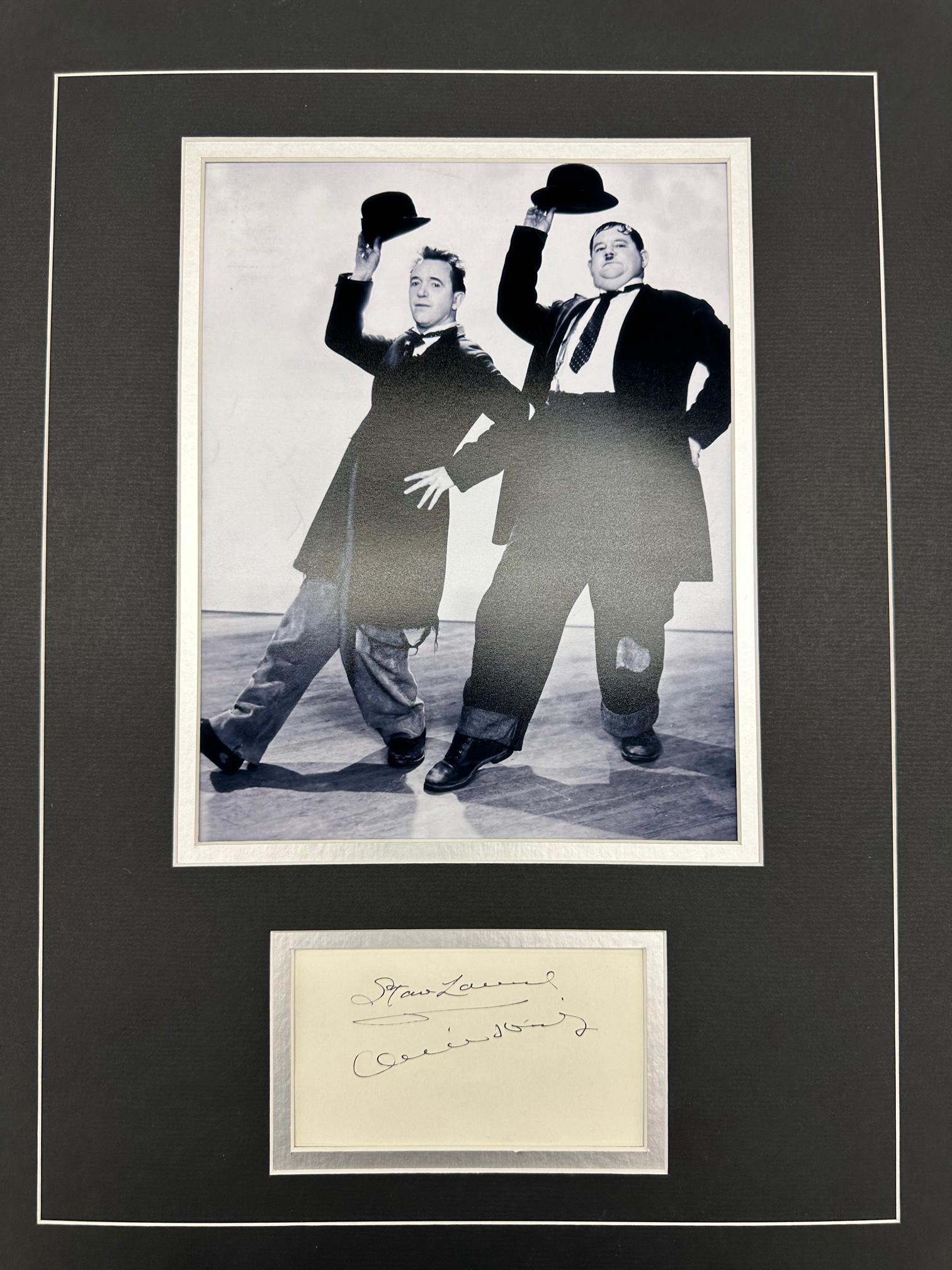 Laurel and Hardy Autographed Display (1 of 1)