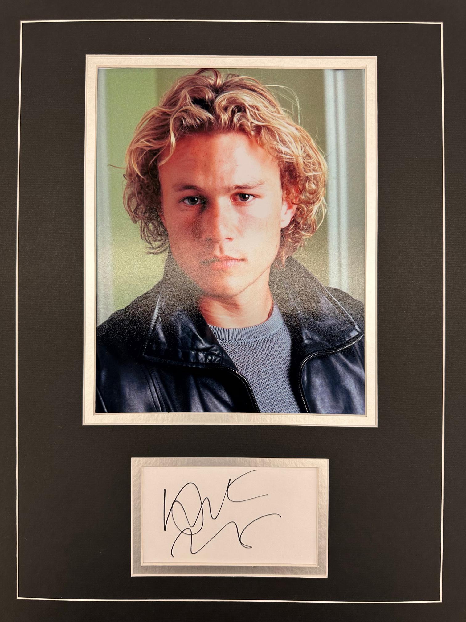 Heath Ledger Autographed DISPLAY: Displays are not framed, and can be framed for a cost. Framed items will state they are framed in the name of the item. All signed items come with a COA from ICZ AUCTIONS. Ask any and all questions BE