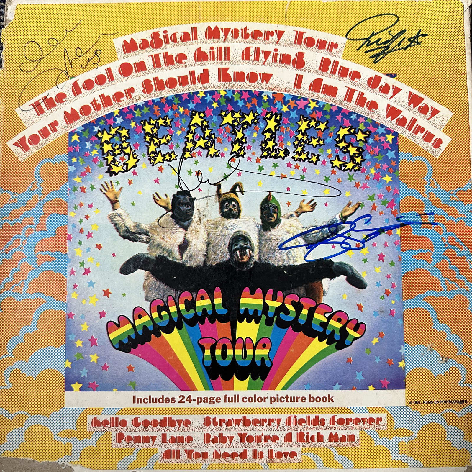 The Beatles Autographed Album All 4: Displays are not framed, and can be framed for a cost. Framed items will state they are framed in the name of the item. All signed items come with a COA from ICZ AUCTIONS. Ask any and all questions BE