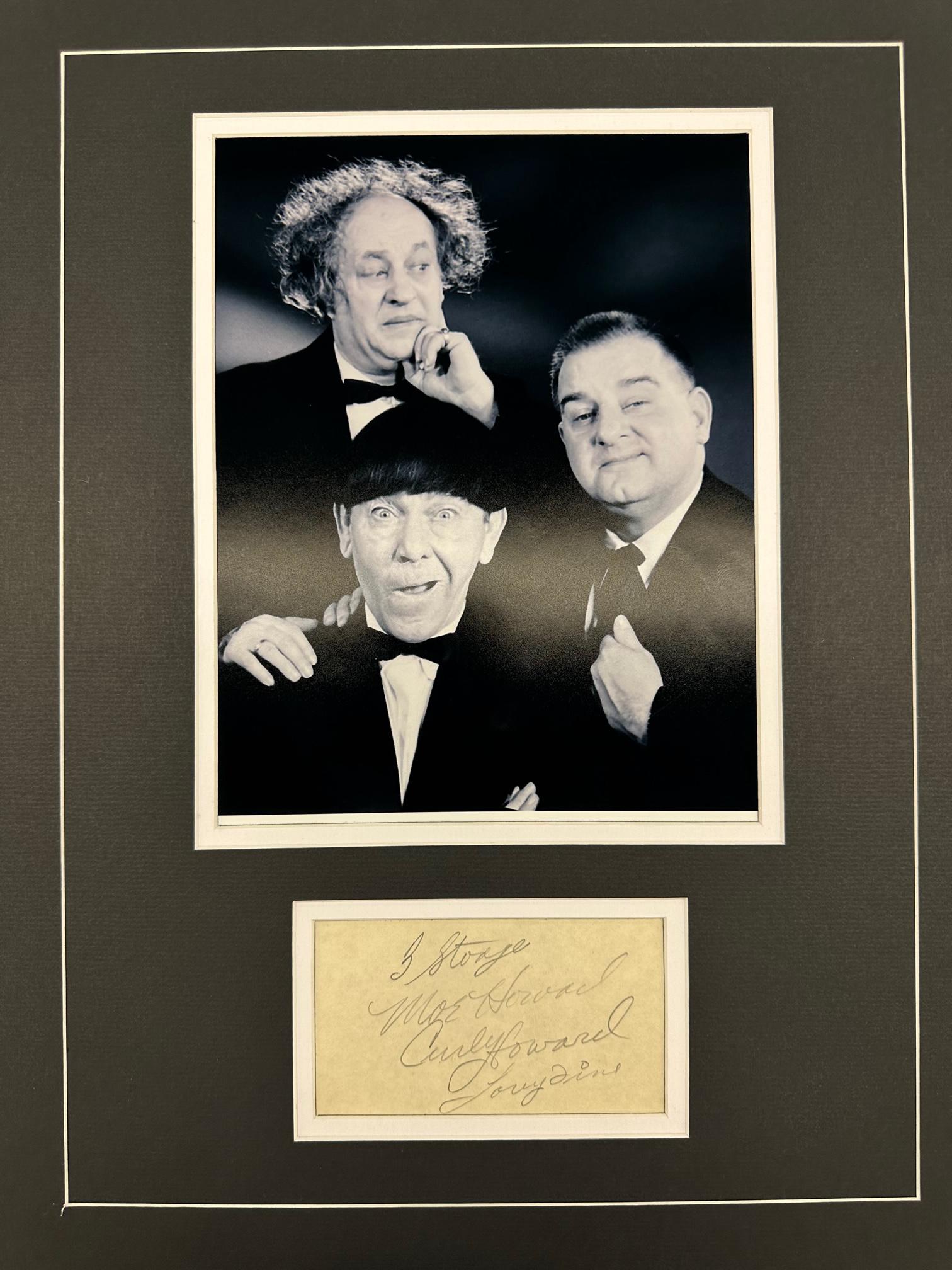 3 Stooges Autographed Display (1 of 1)