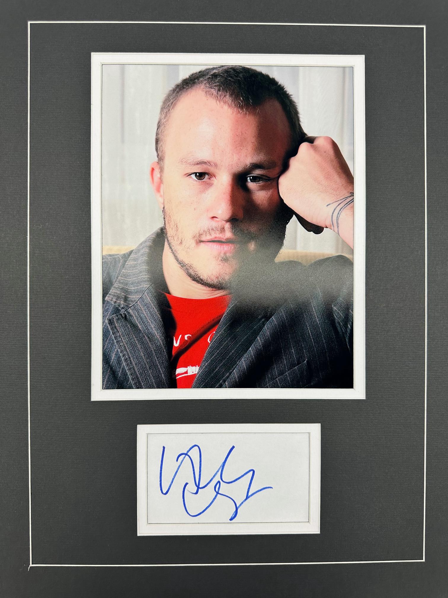 Heath Ledger Autographed DISPLAY: Displays are not framed, and can be framed for a cost. Framed items will state they are framed in the name of the item. All signed items come with a COA from ICZ Auctions. Ask any and all questions BE
