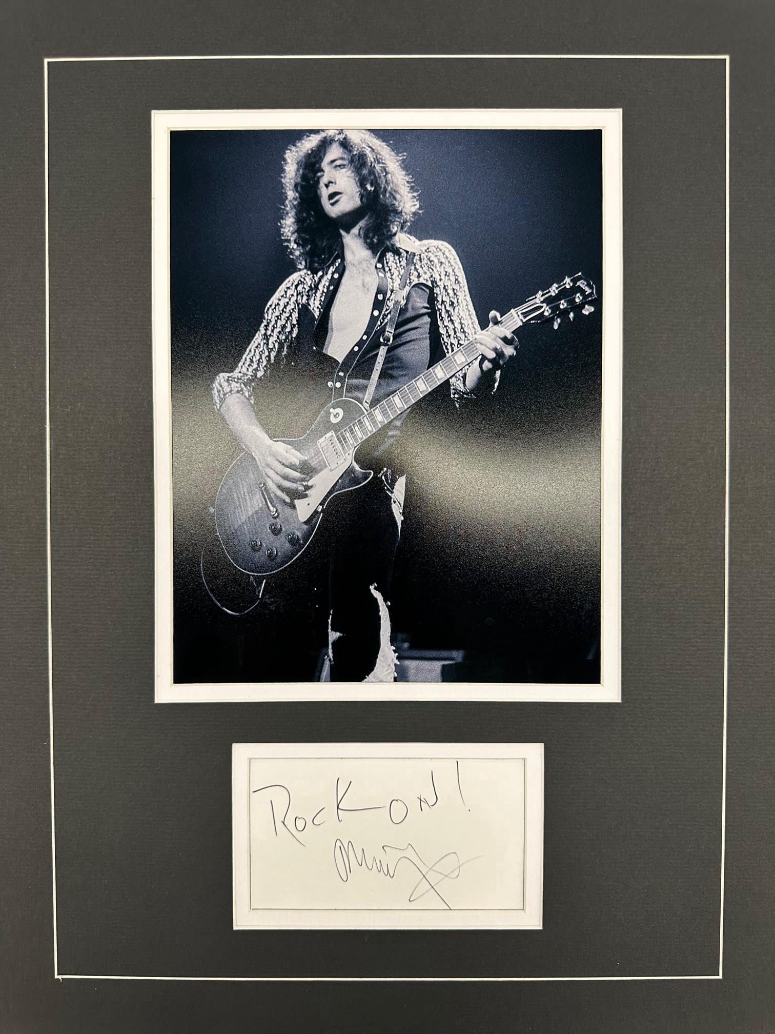 Jimmy Page Autographed Display (1 of 1)