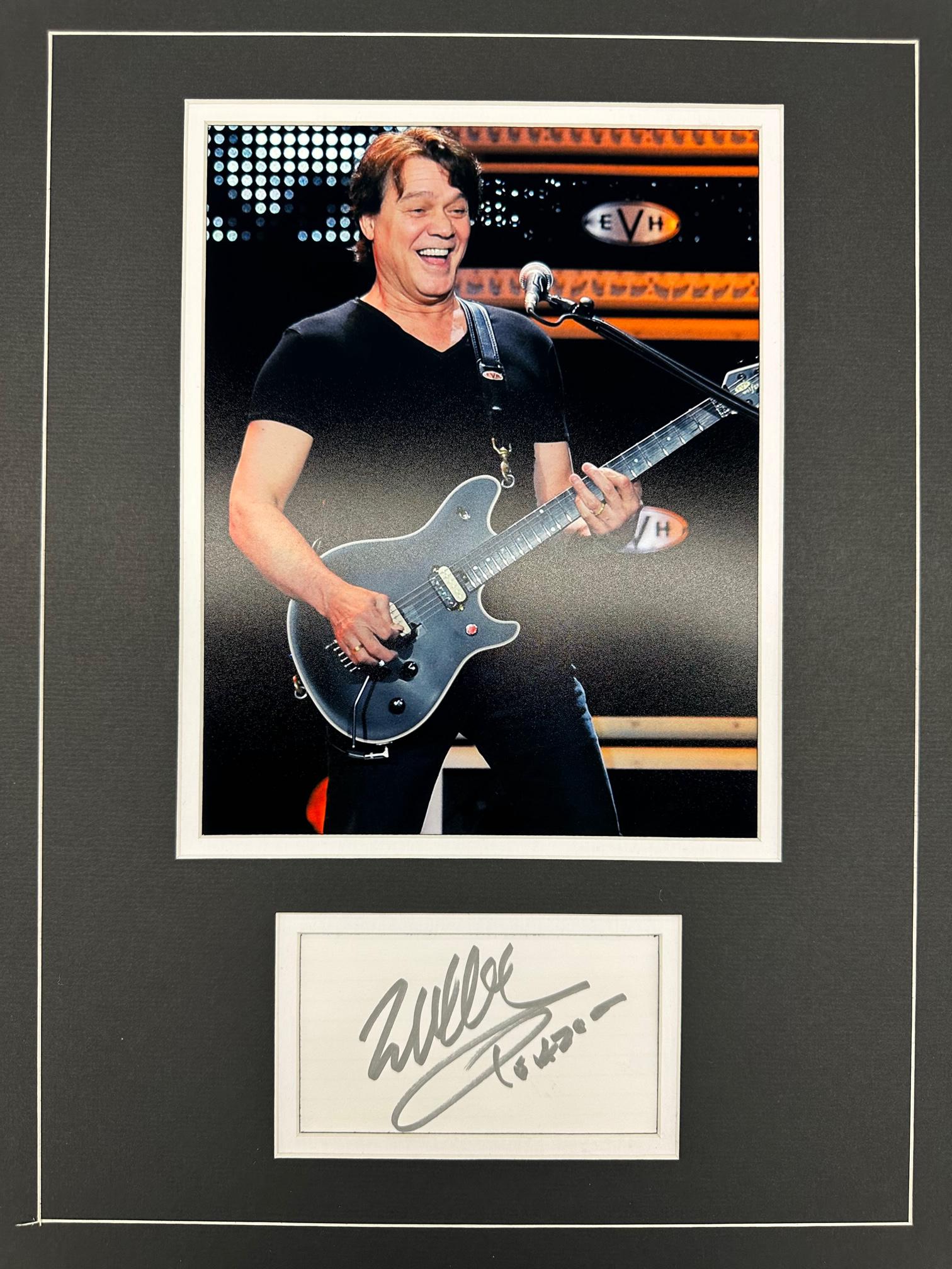 Eddie Van Halen Autographed Display (1 of 1)