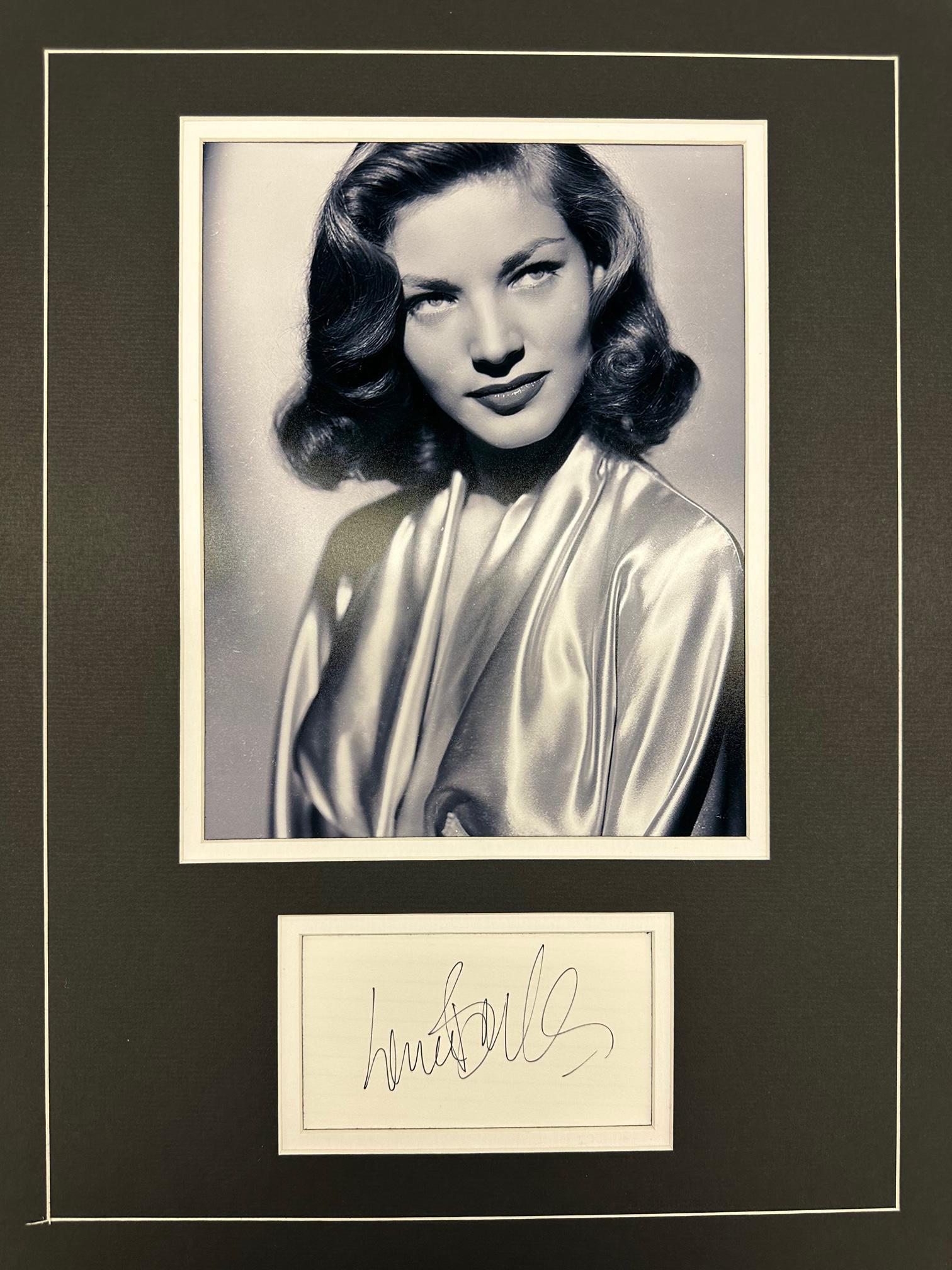 Lauren Bacall Autographed Display (1 of 1)