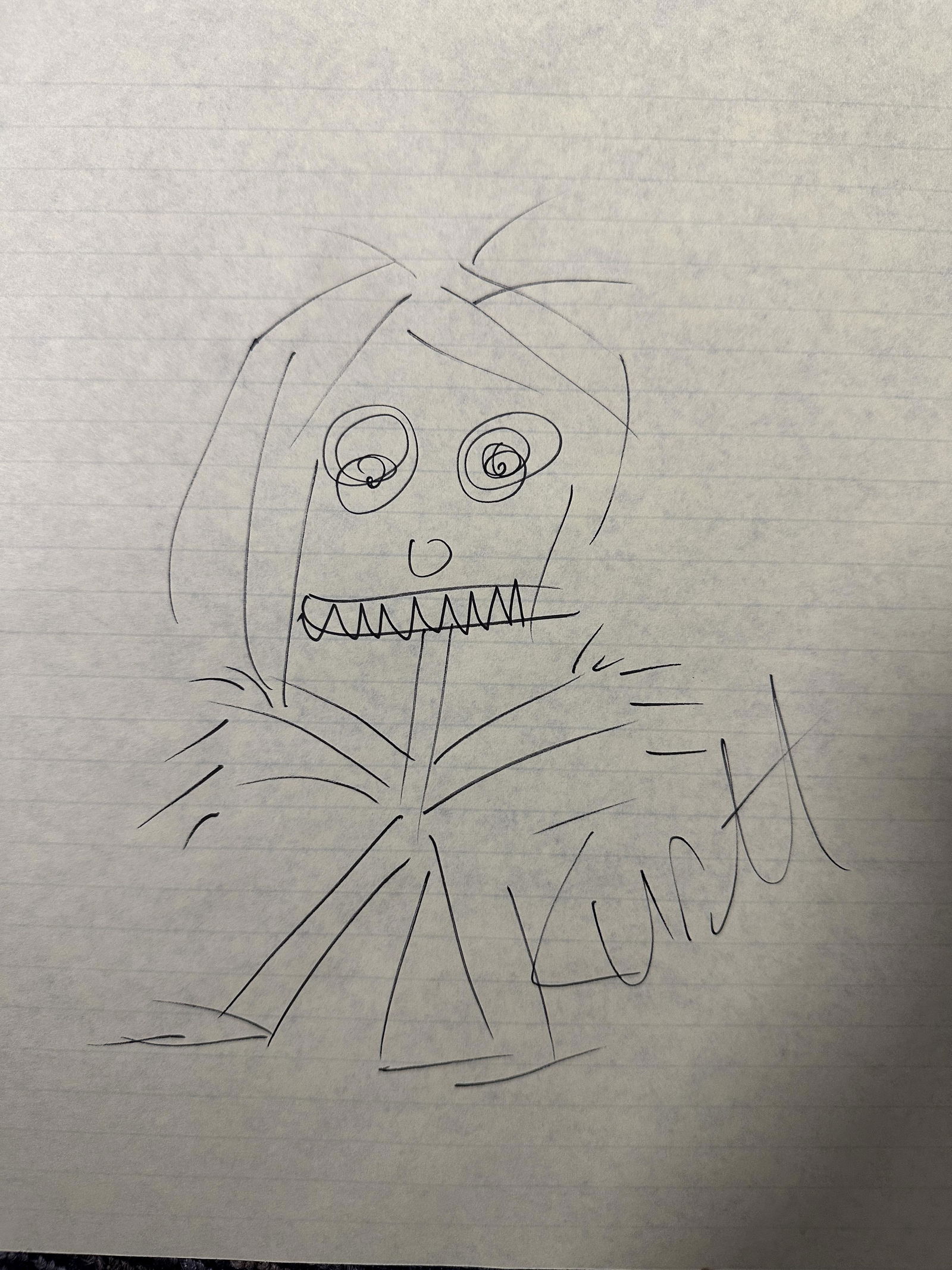 Kurt Cobain Autographed HANDDRAWN SKETCH (1 of 1)