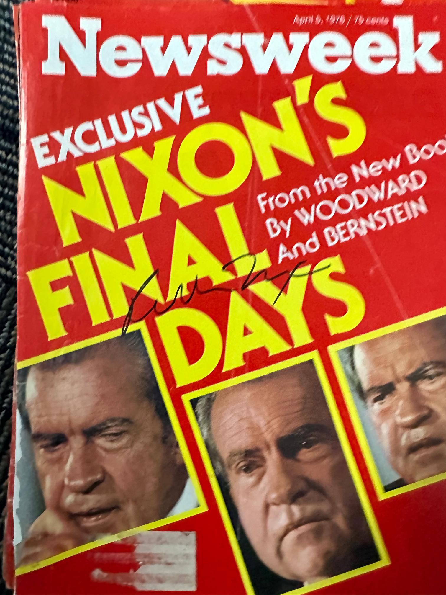 Richard Nixon Autographed Time COVER ONLY (1 of 1)