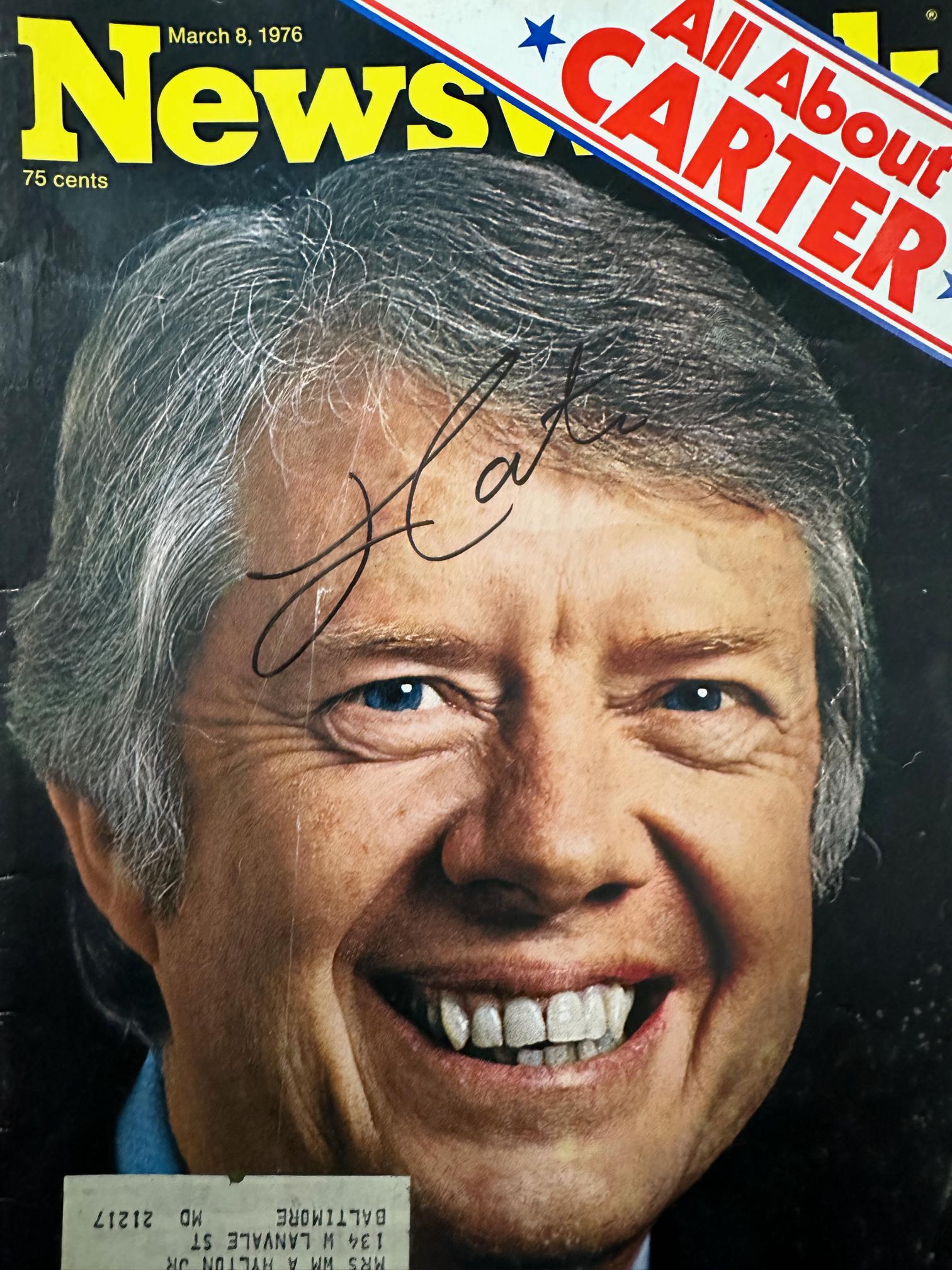 Jimmy Carter Autographed Time Cover only (1 of 1)