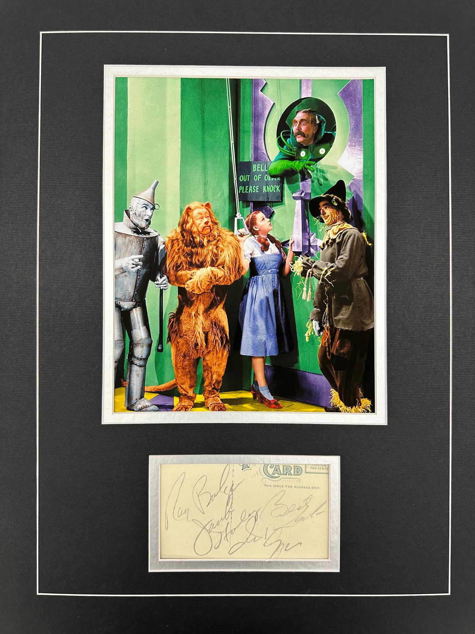 The Wizard of Oz Autographed Display JUDY RAY BERT JACK (1 of 1)
