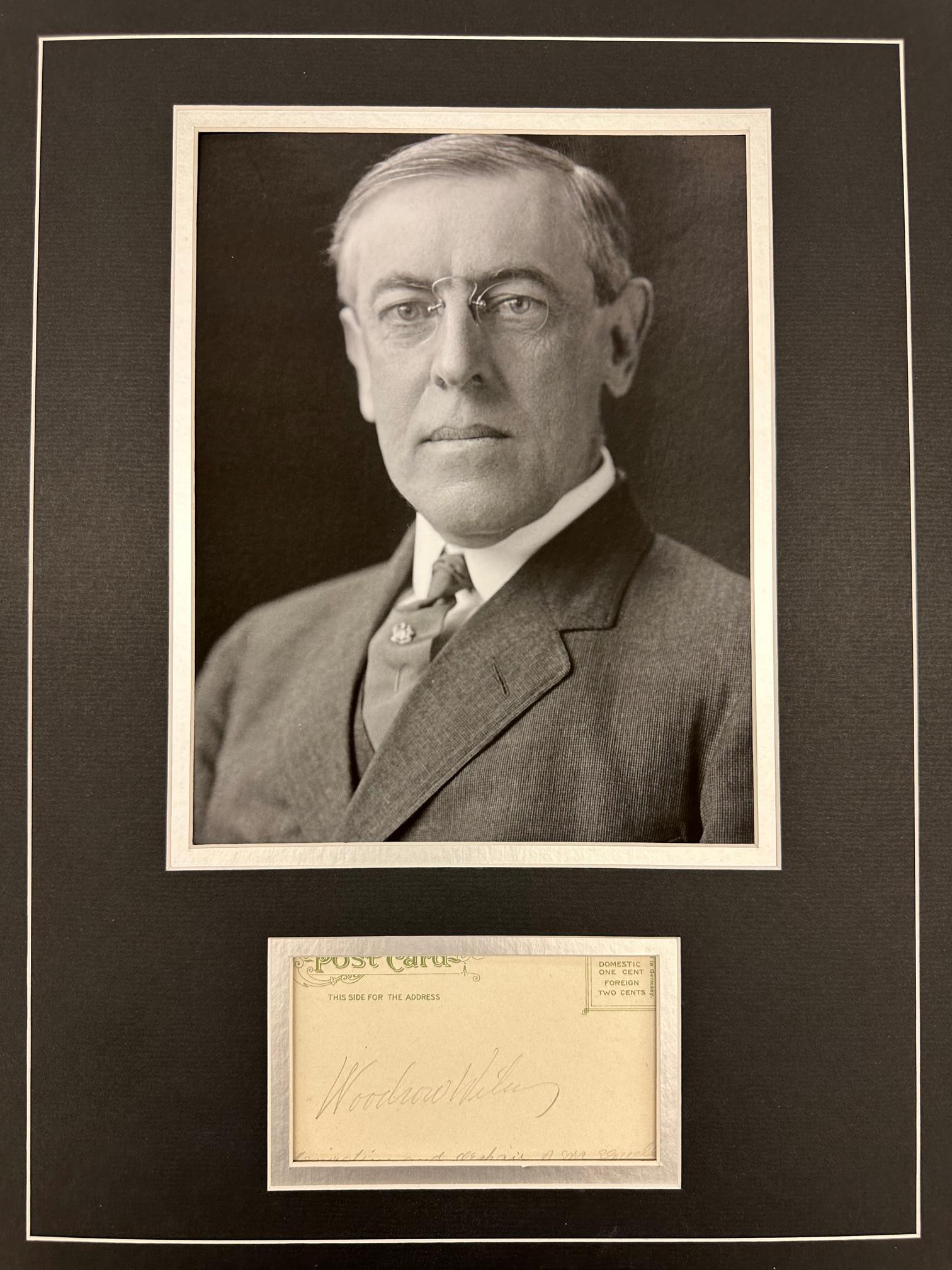 Woodrow Wilson Autographed Display (1 of 1)