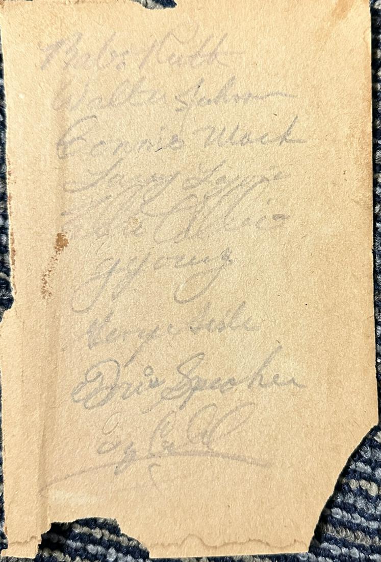 1939 Baseball HOF Autographed PAGE RUTH COBB (1 of 1)