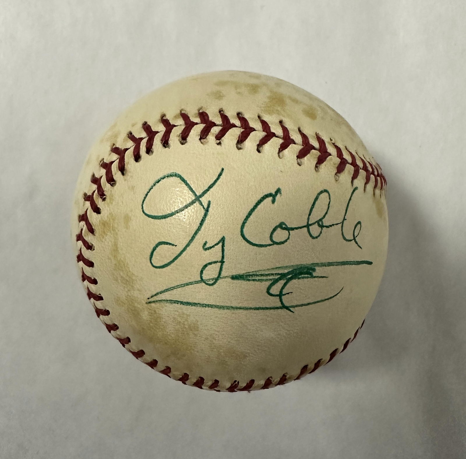 Ty Cobb Autographed Baseball (1 of 1)
