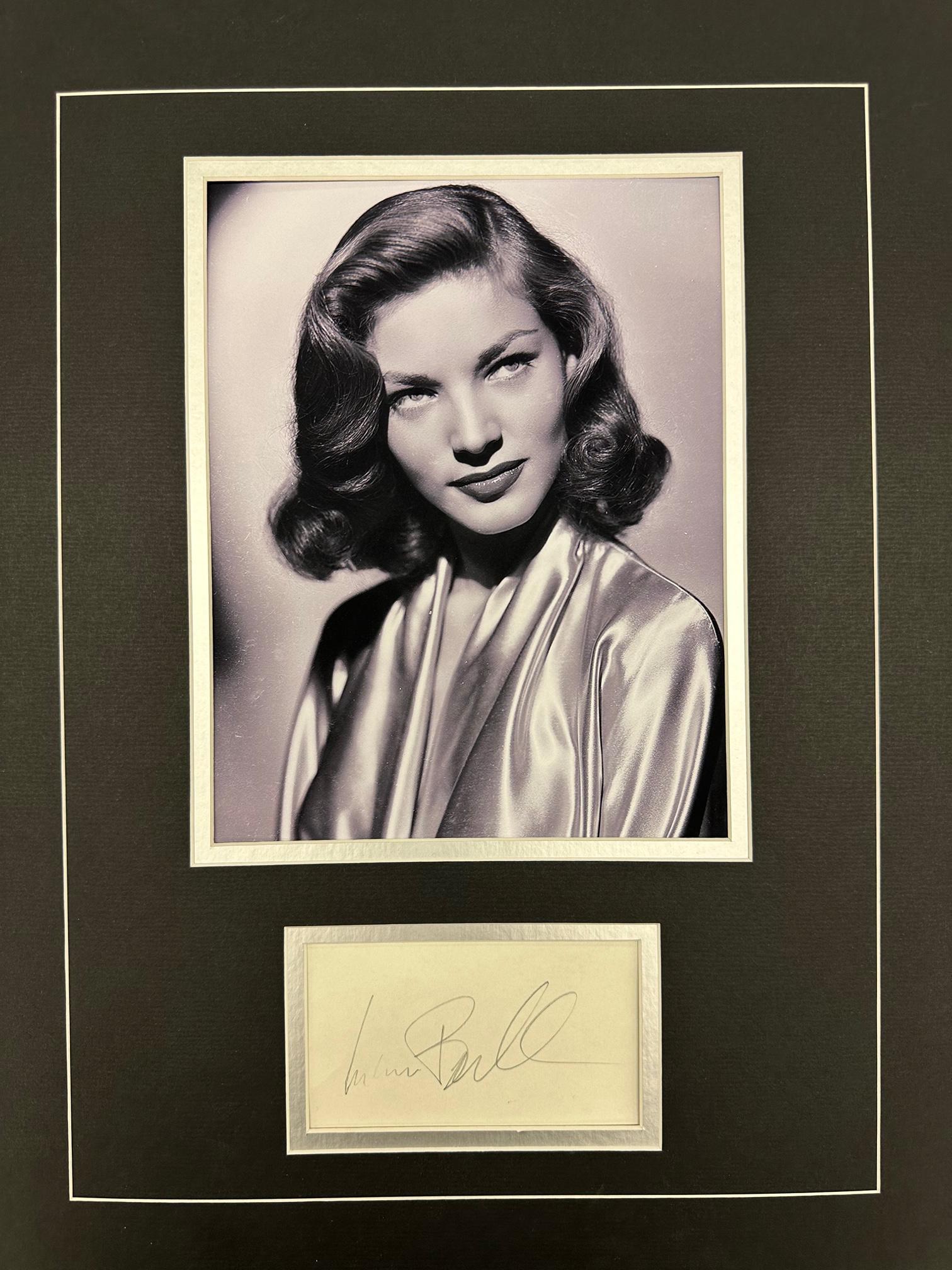 Lauren Bacall Autographed Display (1 of 1)