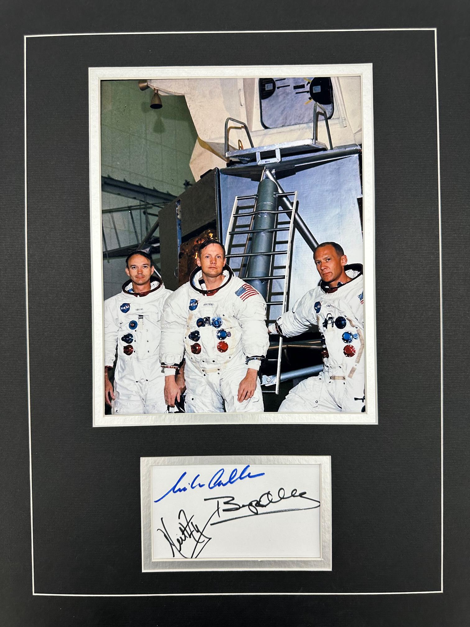 Apollo 11 Autographed Display All 3 (1 of 1)