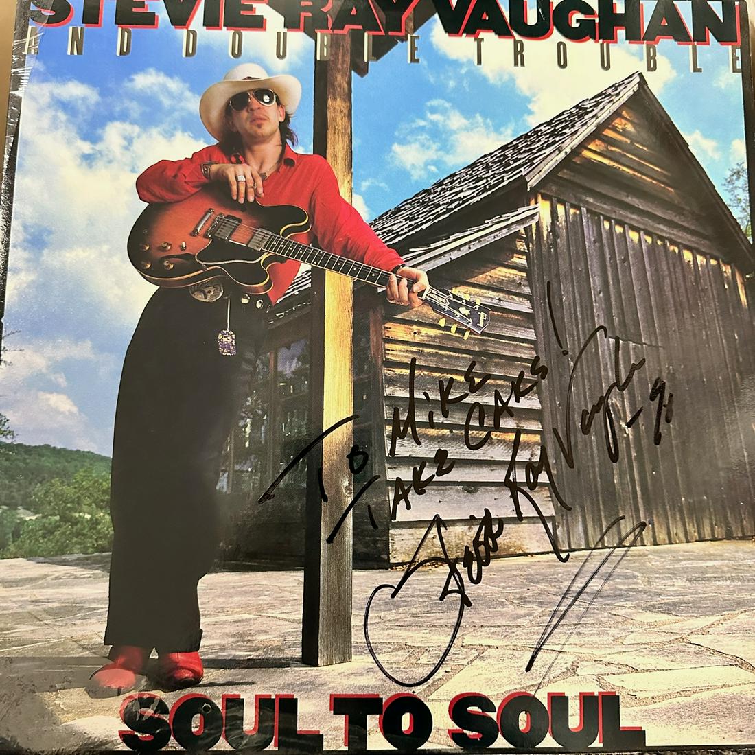 Stevie Ray Vaughan Autographed ALBUM: Displays are not framed, and can be framed for a cost. Framed items will state they are framed in the name of the item. All signed items come with a COA from ICZ AUCTIONS. Ask any and all questions BE