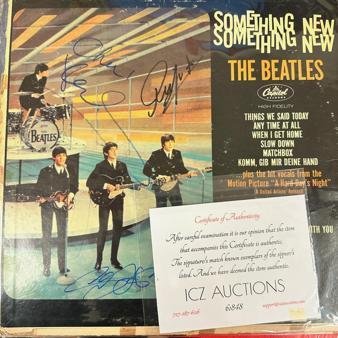 The Beatles Autographed Something New Album ALL 4 (1 of 1)