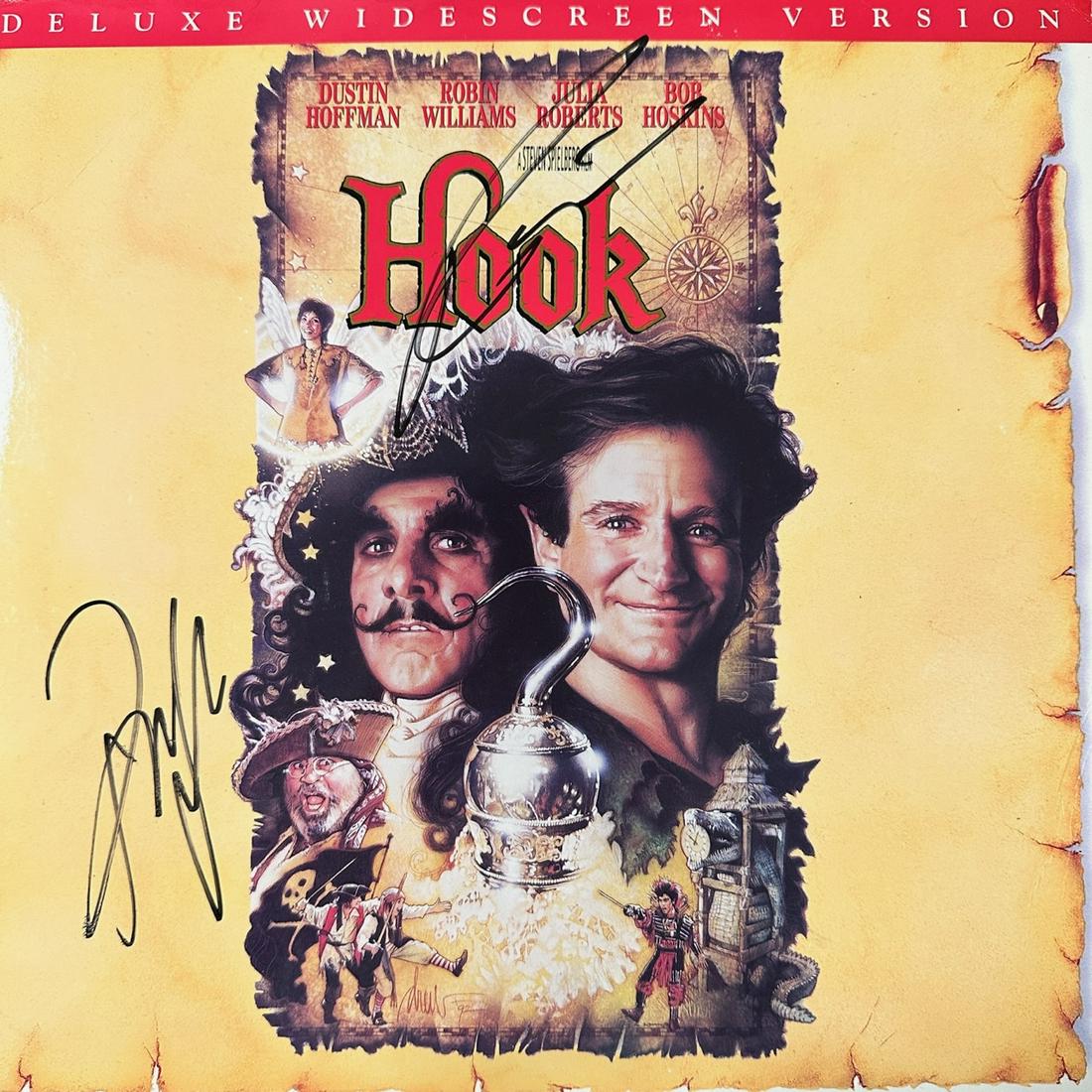 Robin Williams Dustin Hoffman Autographed LaserDisc (1 of 1)