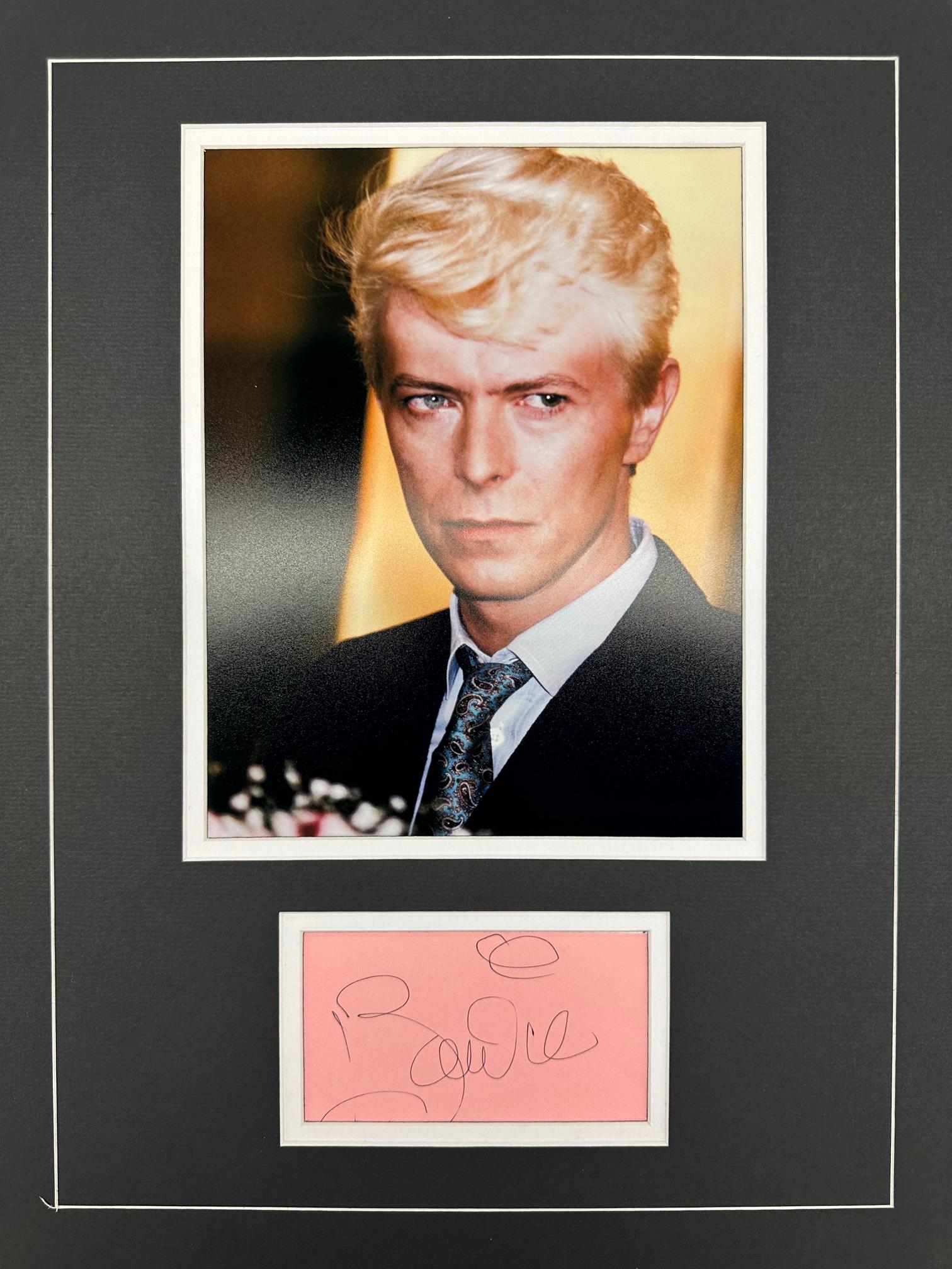 David Bowie Autographed Display (1 of 1)