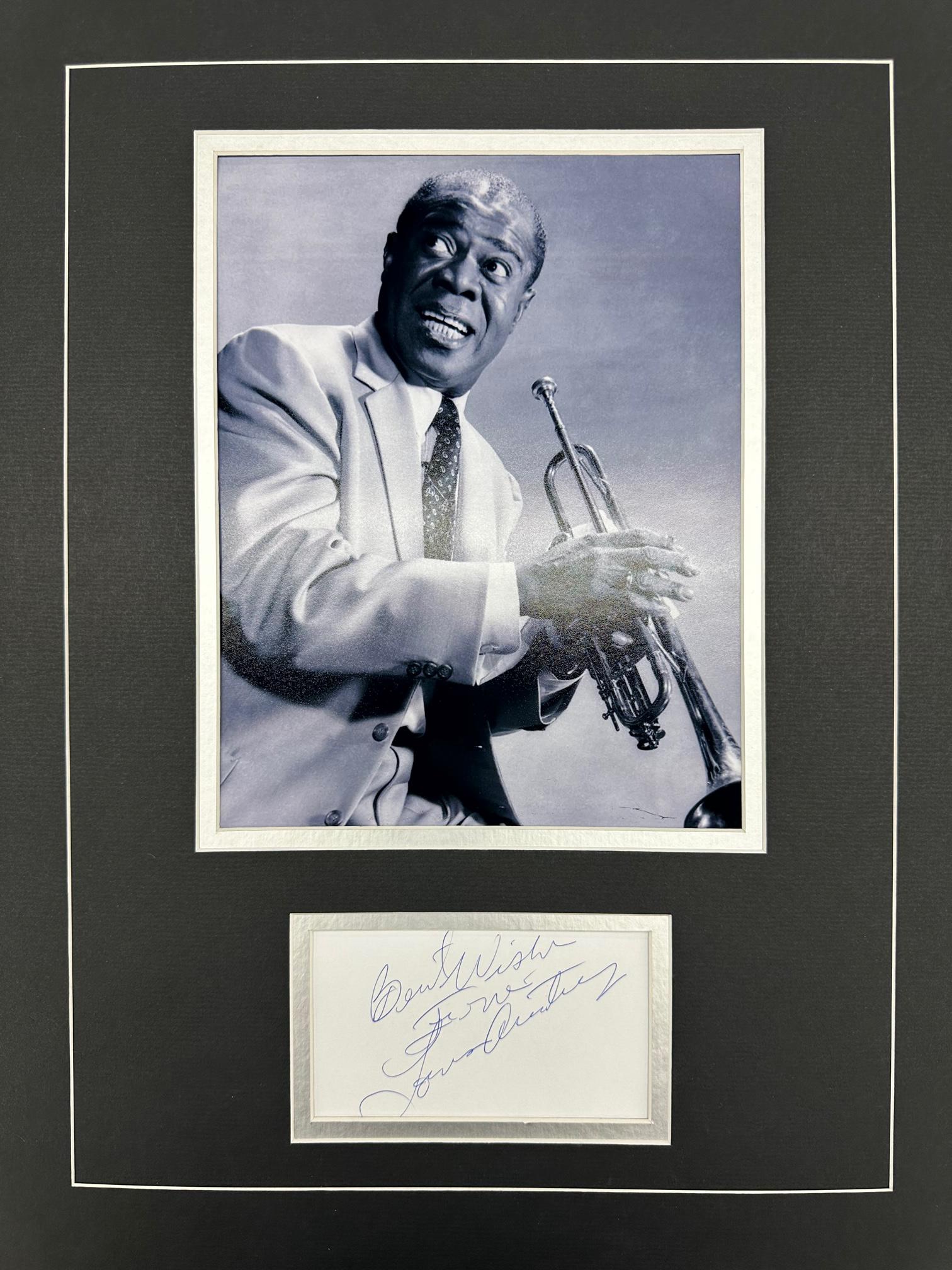 Louis Armstrong AUTOGRAPHED Display (1 of 1)