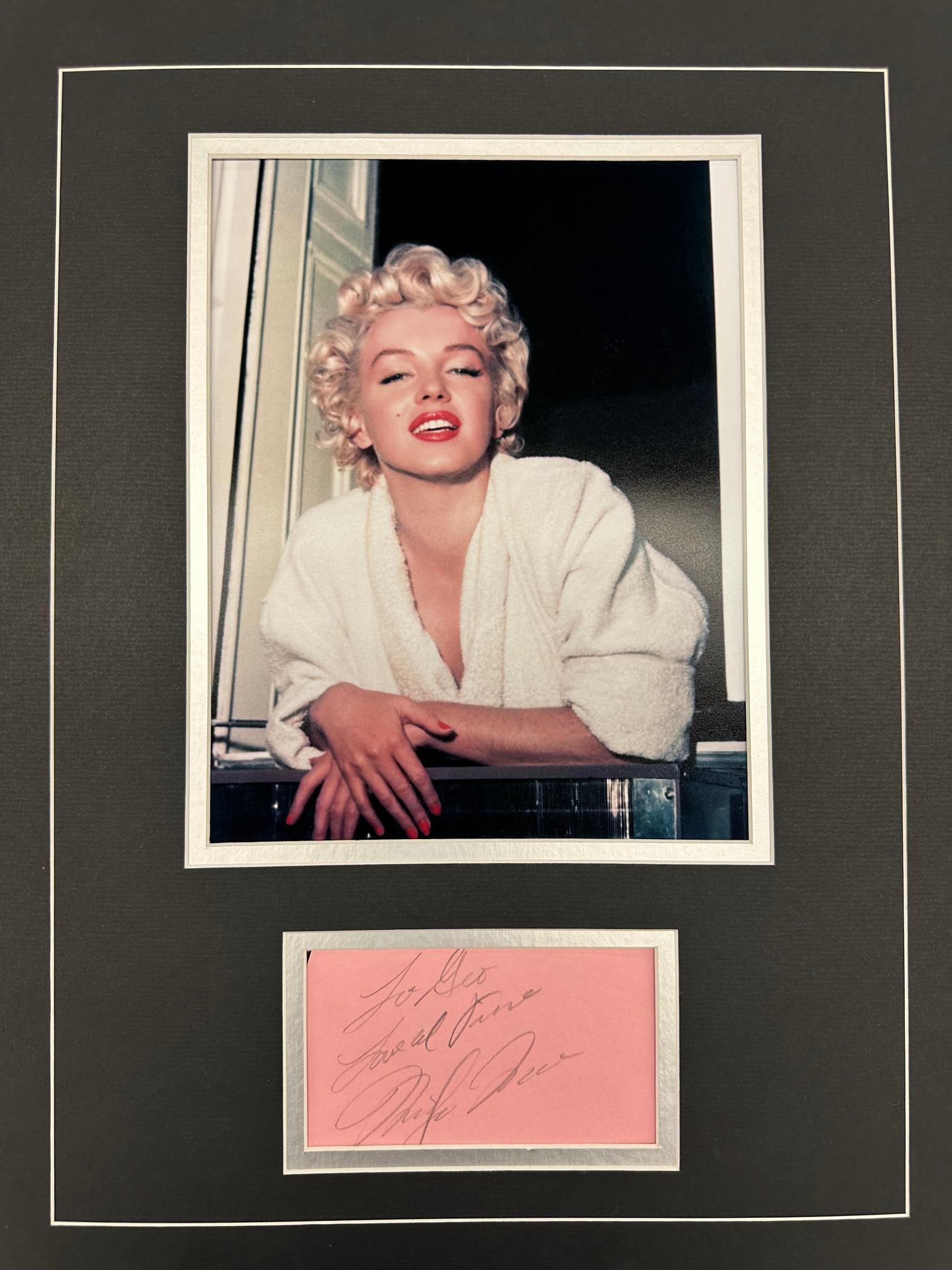 Marilyn Monroe Autographed Display (1 of 1)