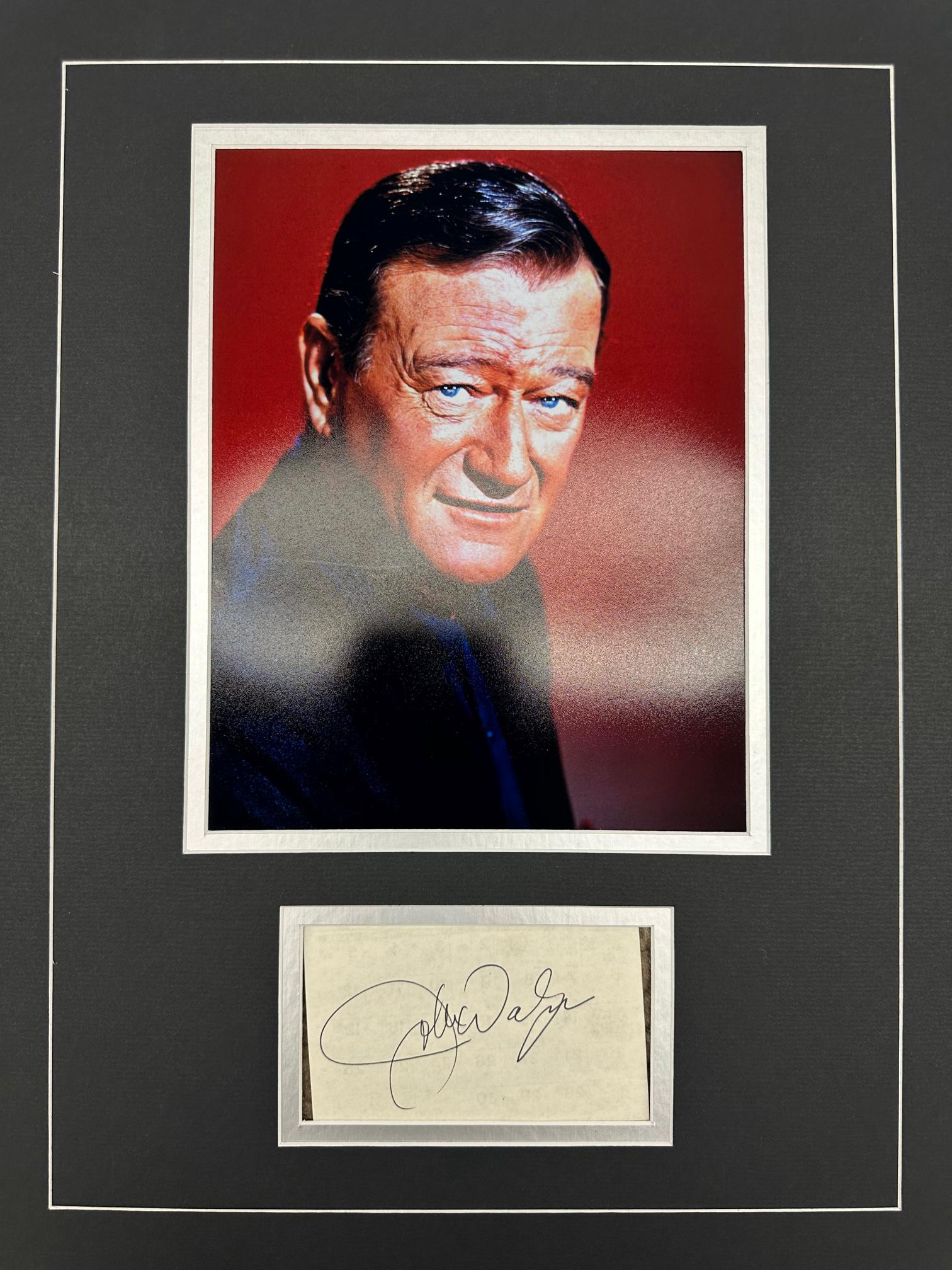 John Wayne Autographed Display (1 of 1)