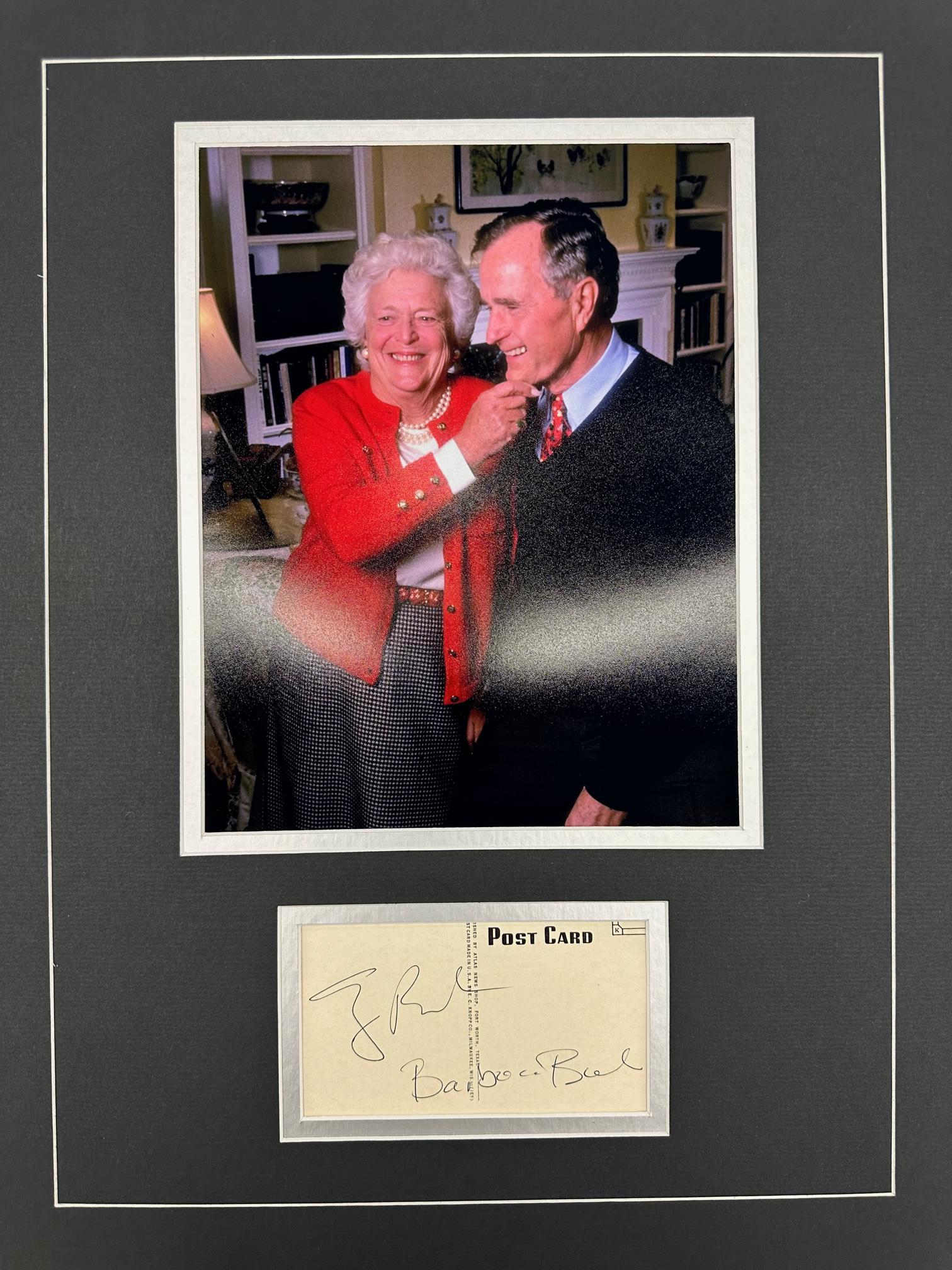 George and Barbara Bush Autographed Display: Displays are not framed, and can be framed for a cost. Framed items will state they are framed in the name of the item. All signed items come with a COA. Ask any and all questions BEFORE bidding. Sign