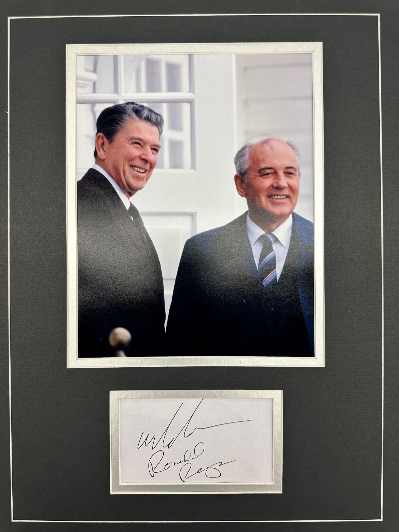 Ronald Reagan Gorbachev Autographed Display (1 of 1)