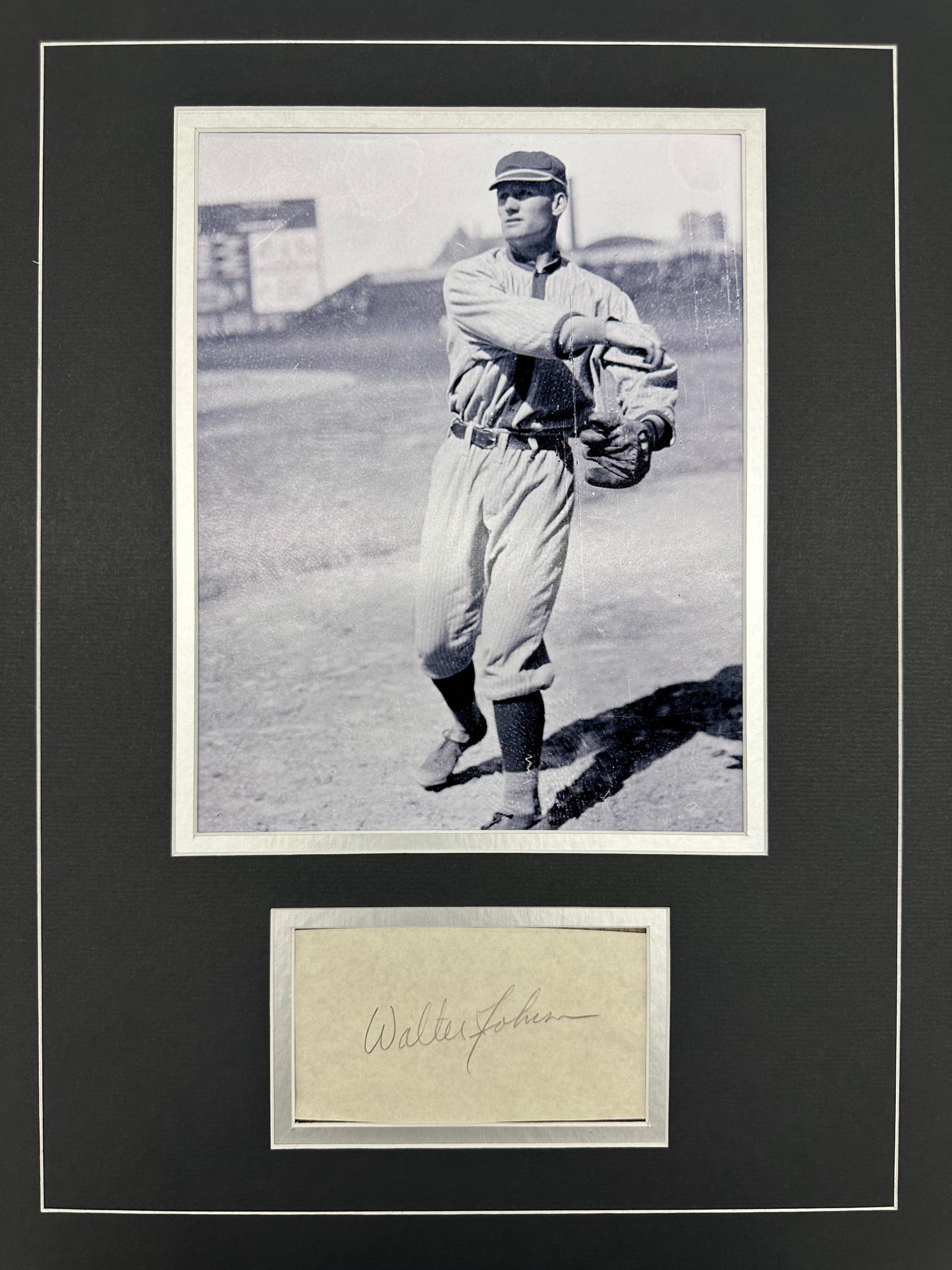 Walter Johnson Autographed Display (1 of 1)