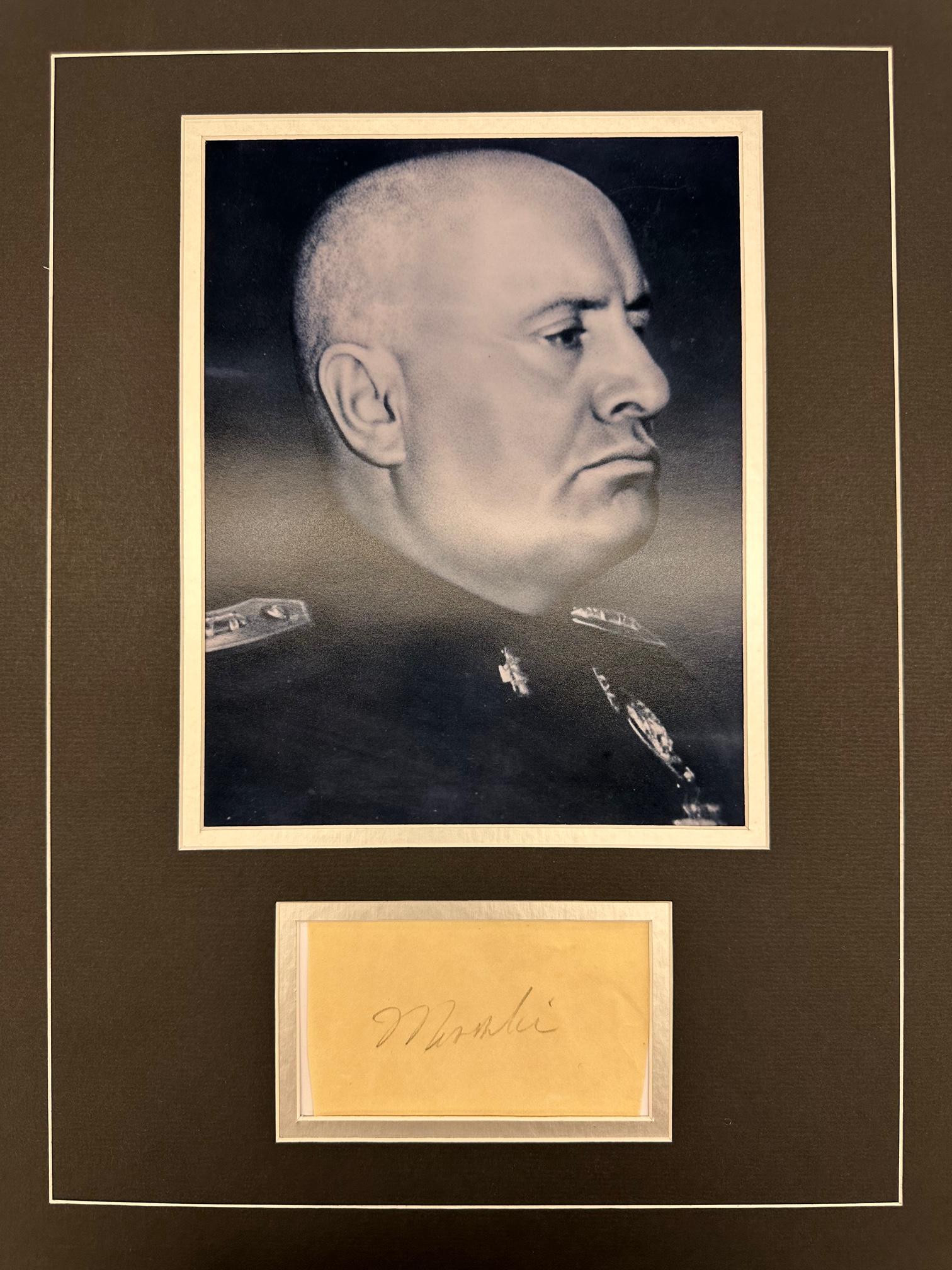 Mussolini Autographed Display (1 of 1)