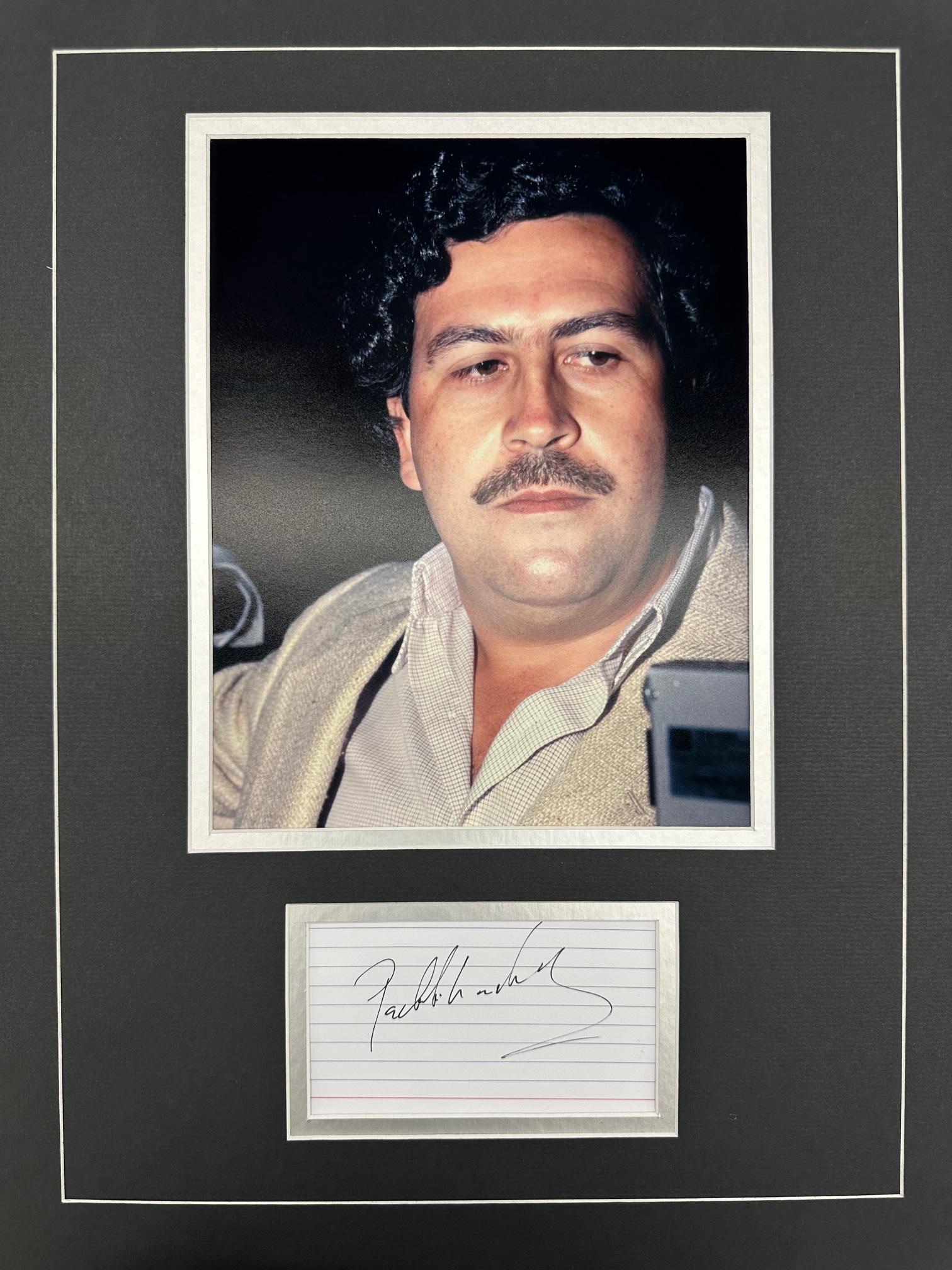 Pablo Escobar Autographed Display (1 of 1)