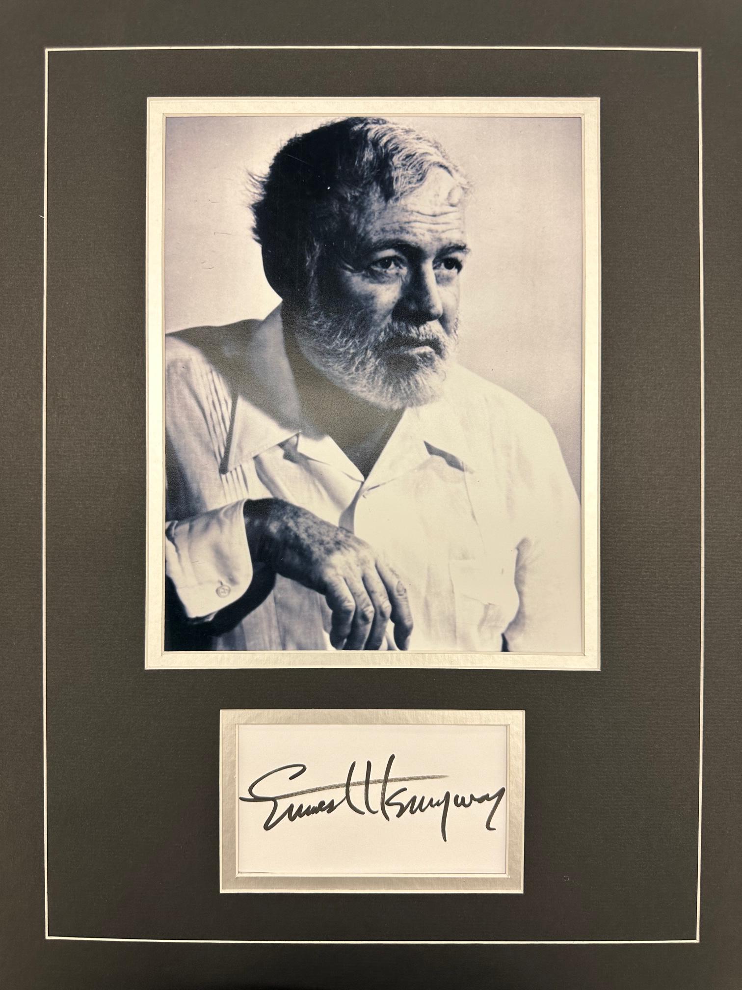 Ernest Hemmingway Autographed Display (1 of 1)