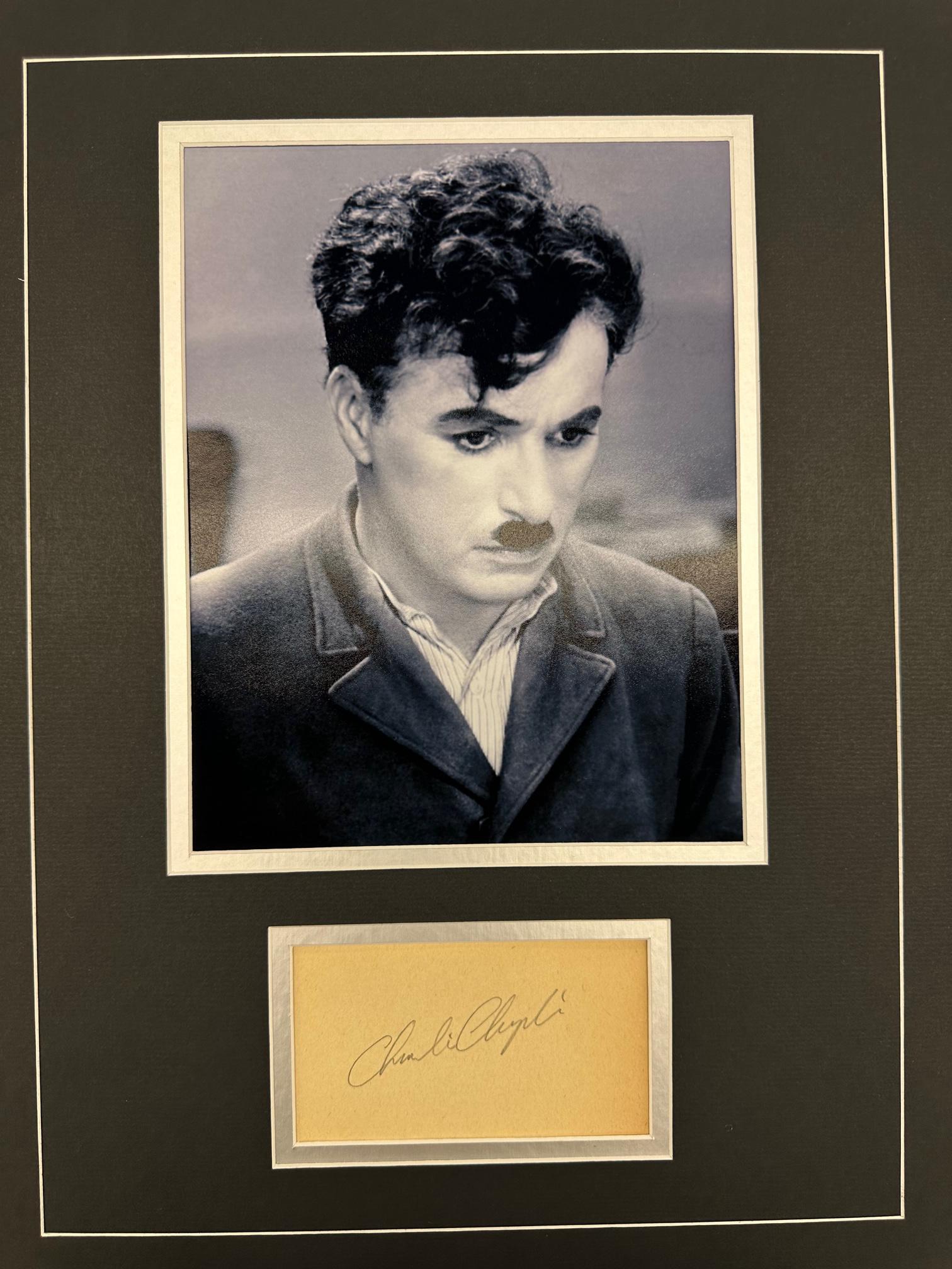 Charlie Chaplin Autographed Display (1 of 1)