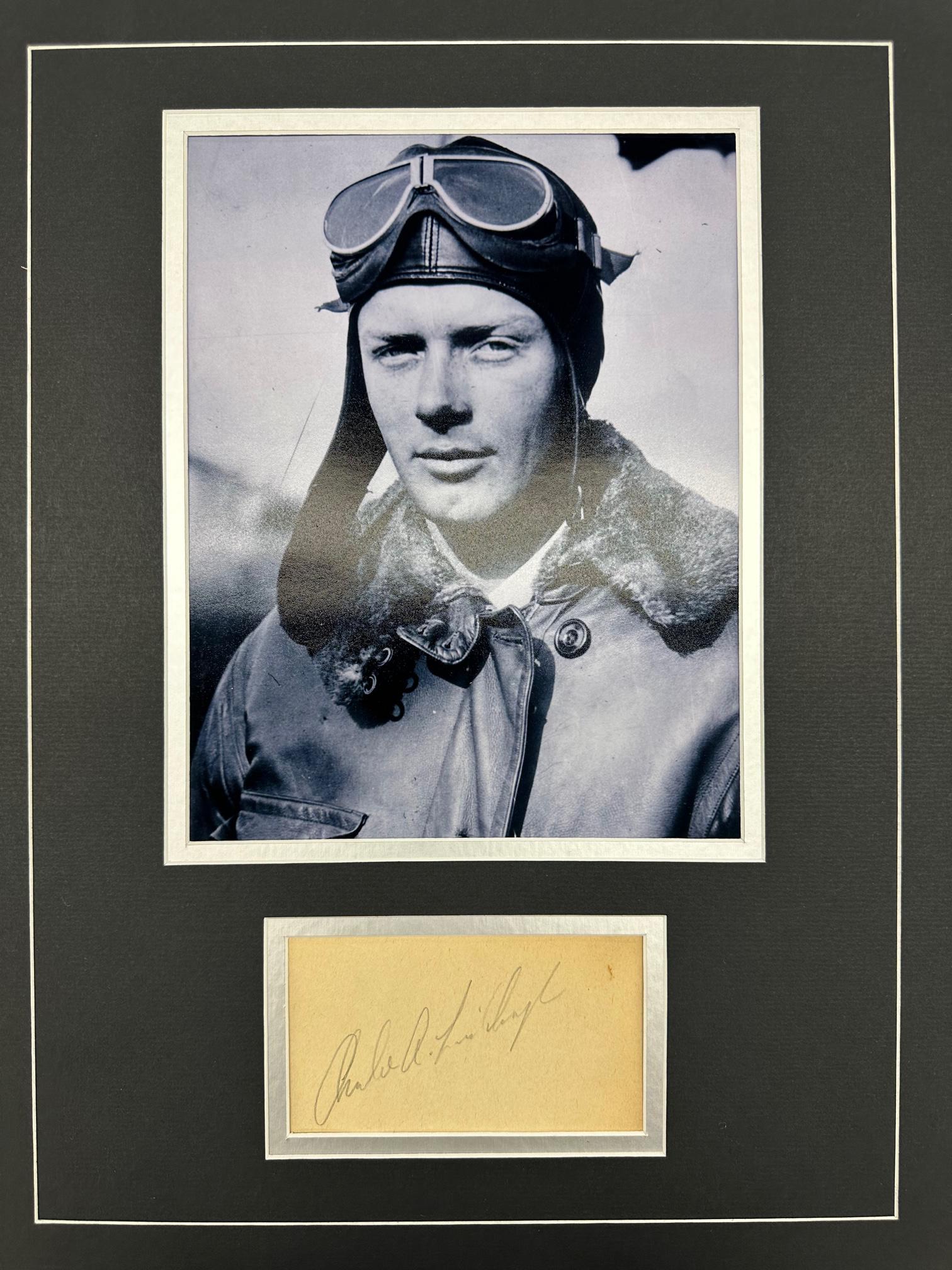 Charles Lindbergh Autographed Display (1 of 1)