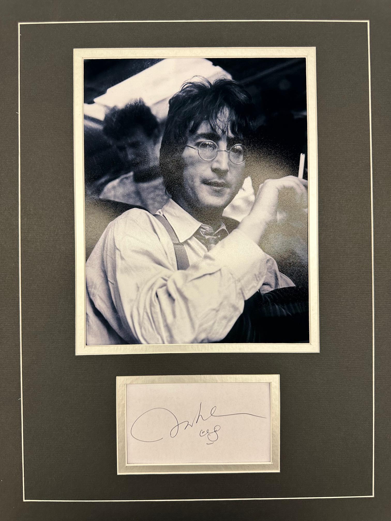 John Lennon Autographed Display: Displays are not framed, and can be framed for a cost. Framed items will state they are framed in the name of the item. All signed items come with a COA. Ask any and all questions BEFORE bidding. Sign