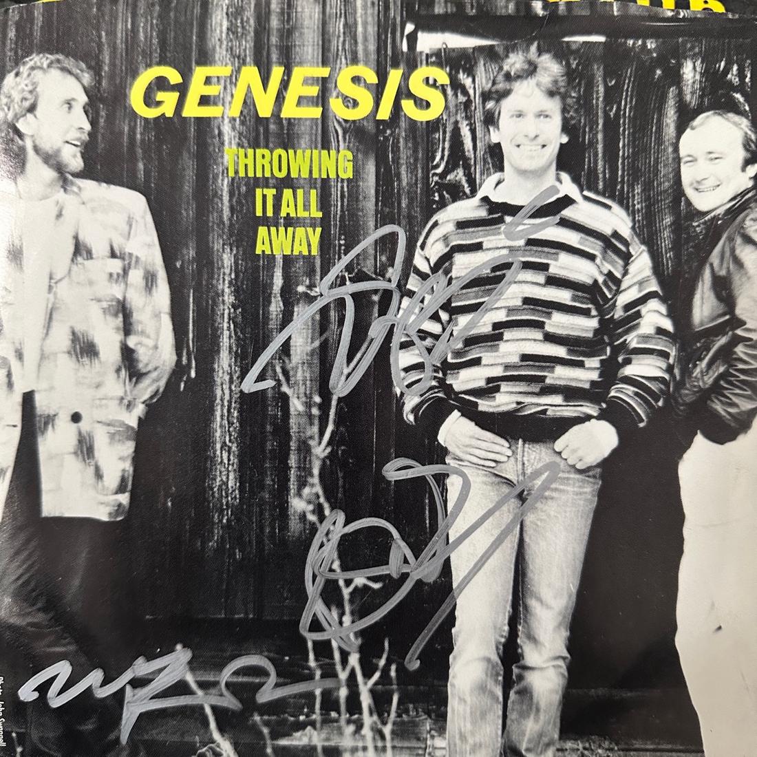 Genesis Autographed Album 45 Record (1 of 1)