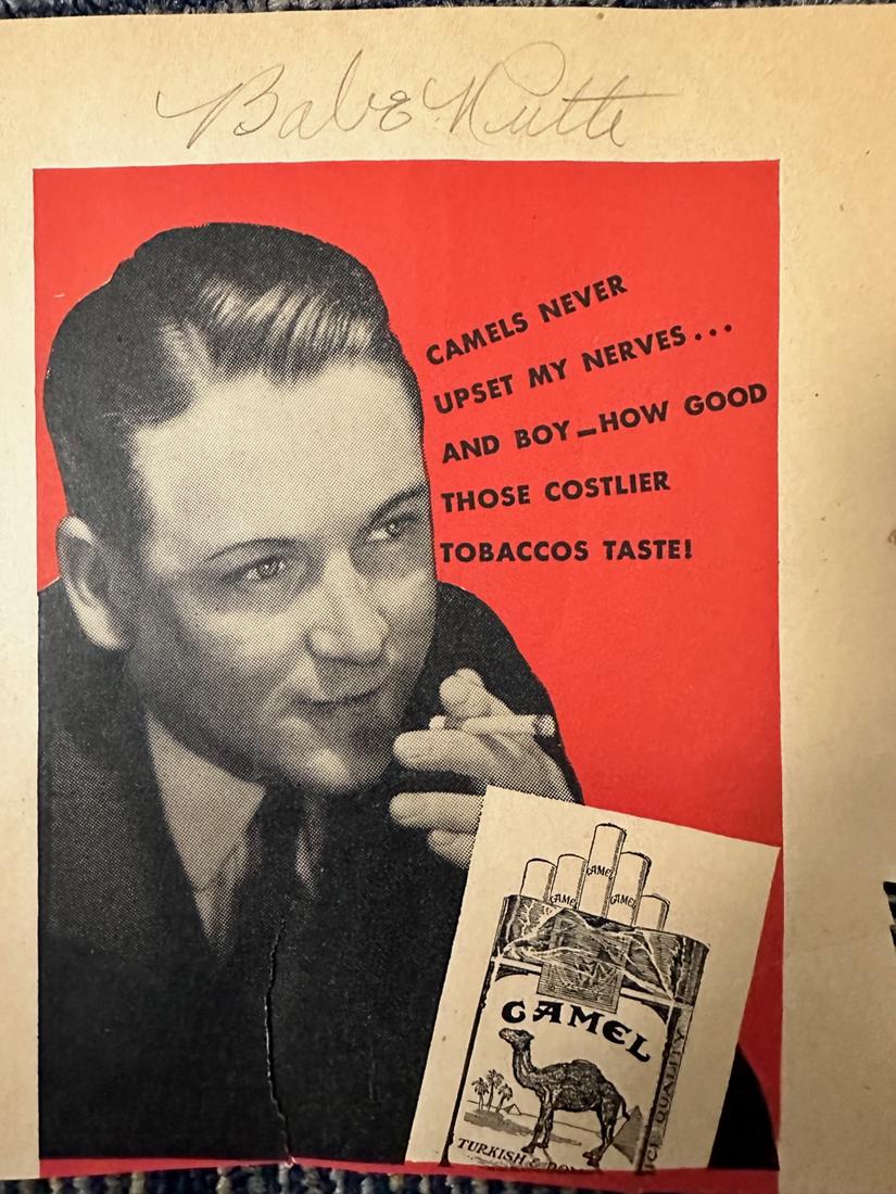 Babe Ruth Autographed Vintage Page Ad (1 of 1)