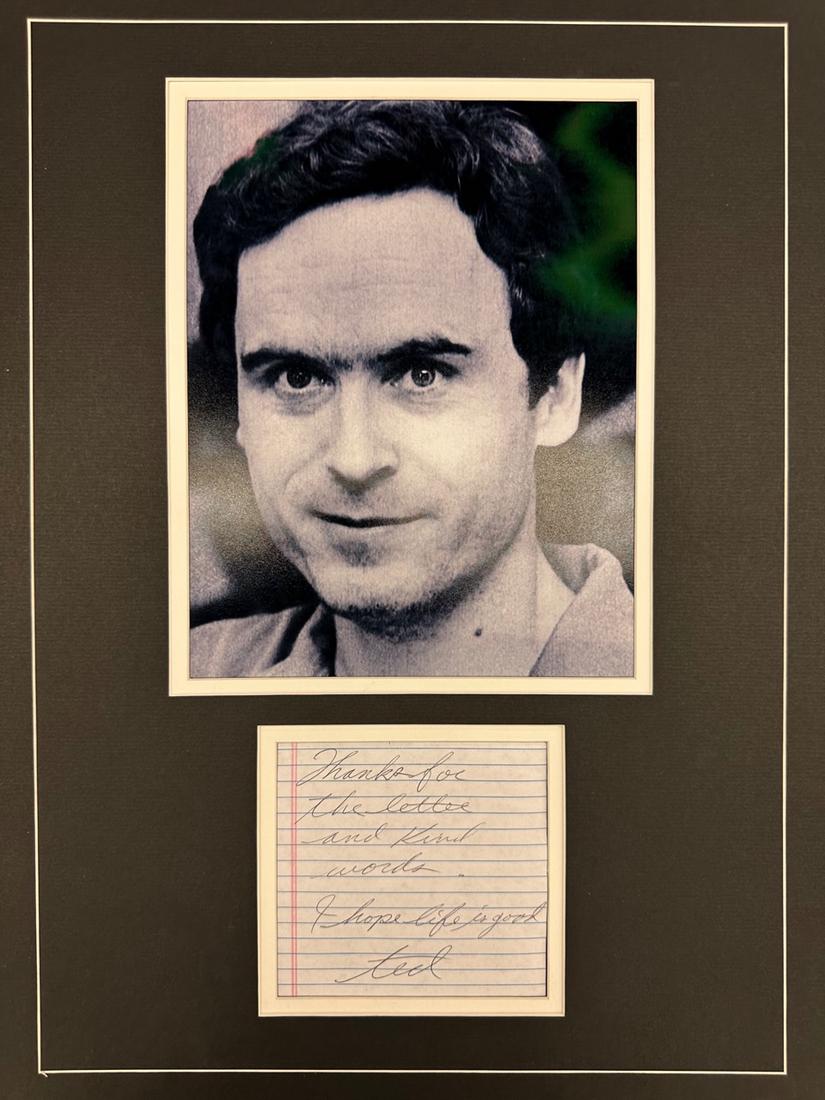 Ted Bundy Autographed Letter Display (1 of 1)