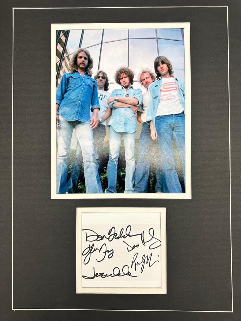 The Eagles Autographed Display All 5 (1 of 1)