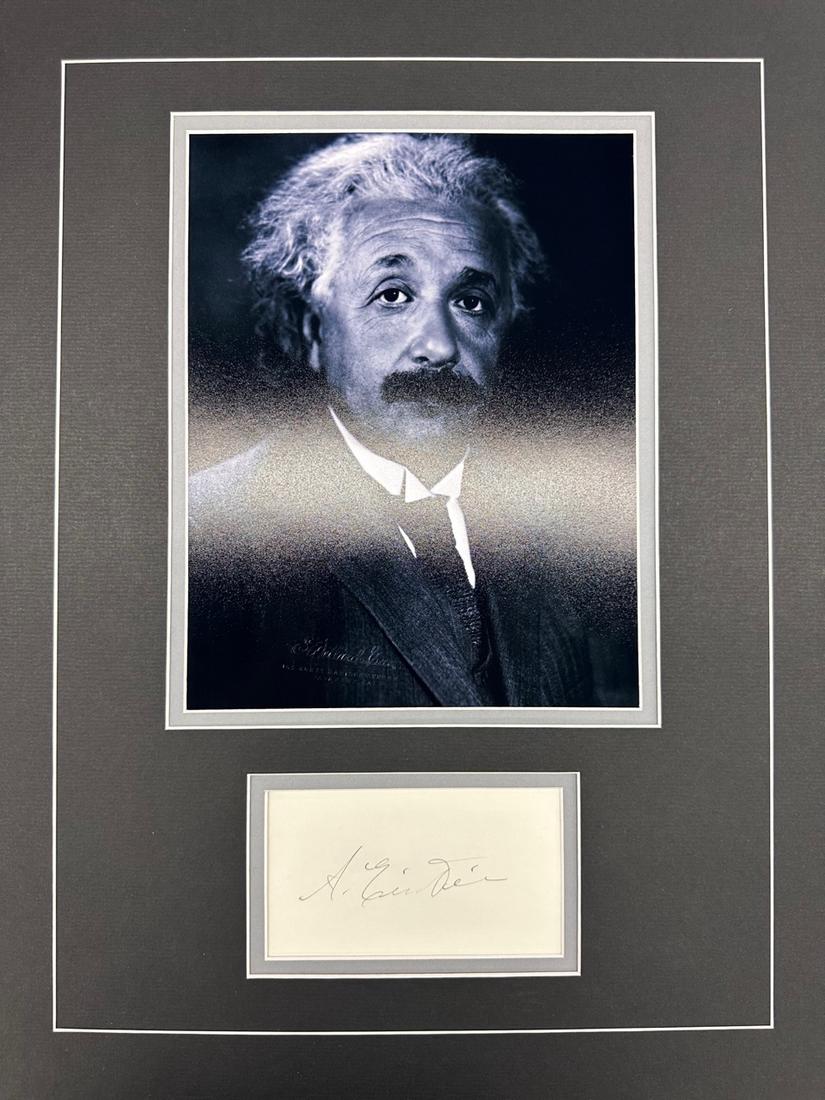 Albert Einstein Autographed Display (1 of 1)