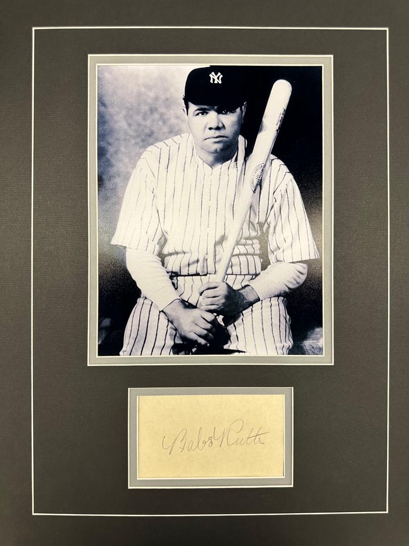 Babe Ruth Autographed Display (1 of 1)