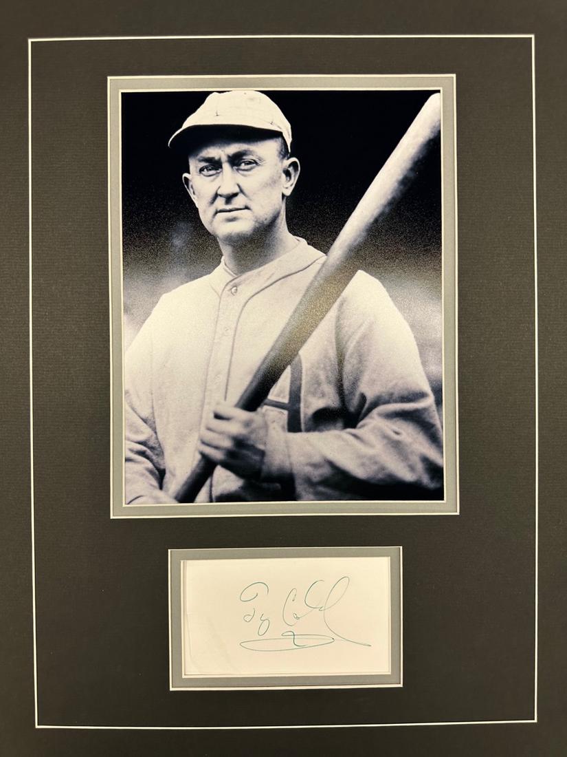 Ty Cobb Autographed Display (1 of 1)