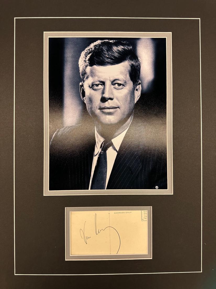 JOHN F. KENNEDY Autographed Display (1 of 1)