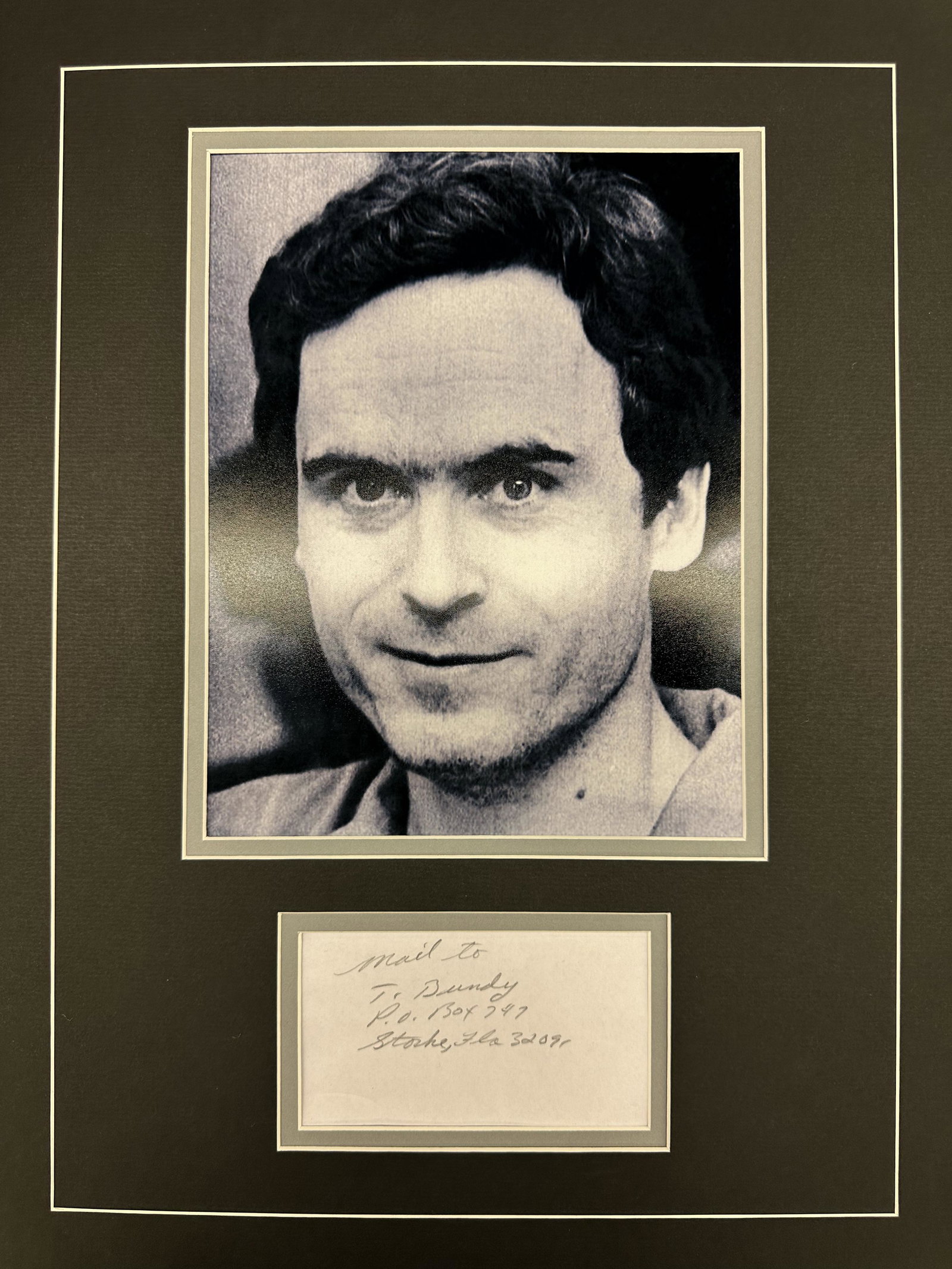 Ted Bundy Autographed Display (1 of 1)