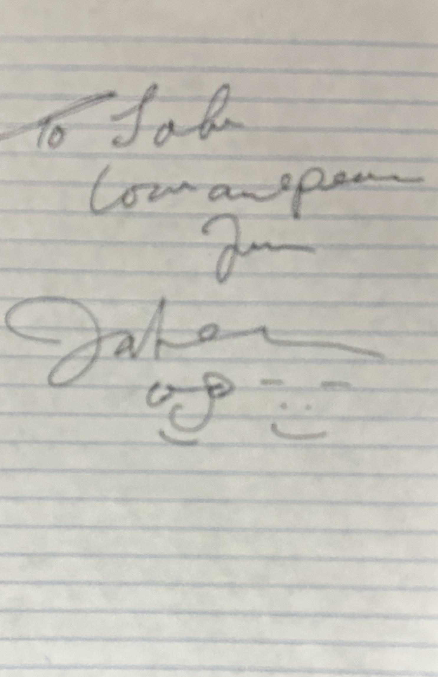 John Lennon Autographed Note (1 of 1)